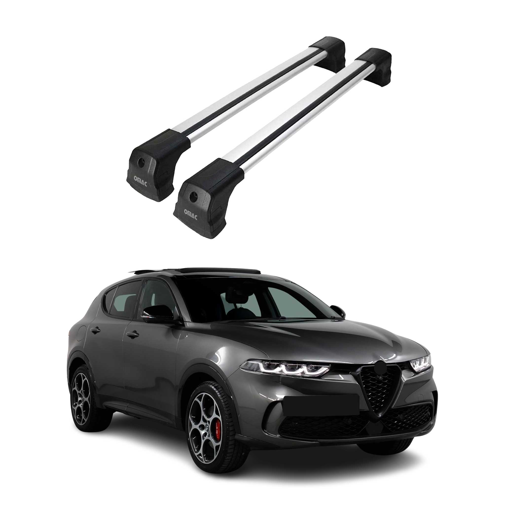 2023-2025 Alfa Romeo Tonale Roof Rack Cross Bars Silver