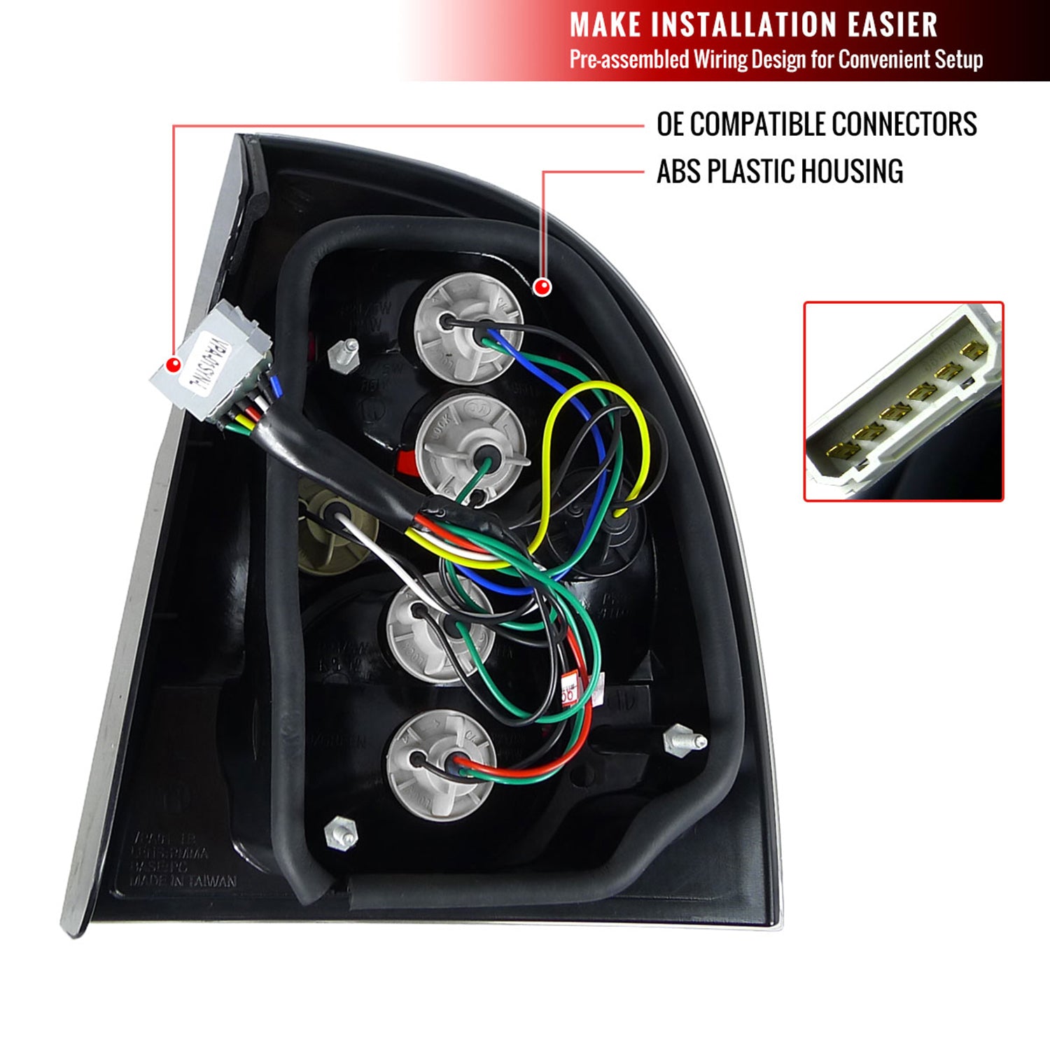 2001-2005 VW Passat Sedan Tail Lights Chrome Housing/Clear Lens