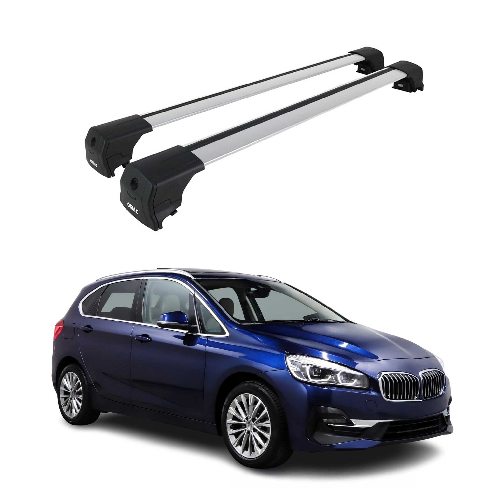 2014-2021 BMW 2 Series Active Tourer Roof Rack Cross Bars Silver