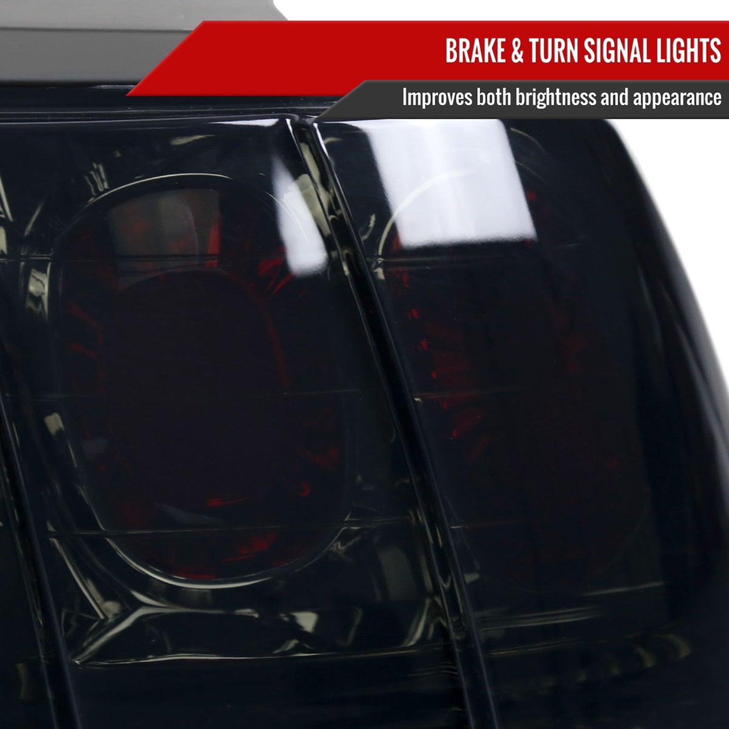 1999-2004 Ford Mustang Tail Lights Chrome Housing/Smoke Lens