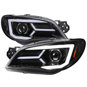 2006-2007 Subaru Impreza WRX STI LED Bar Signal Projector Headlights Black