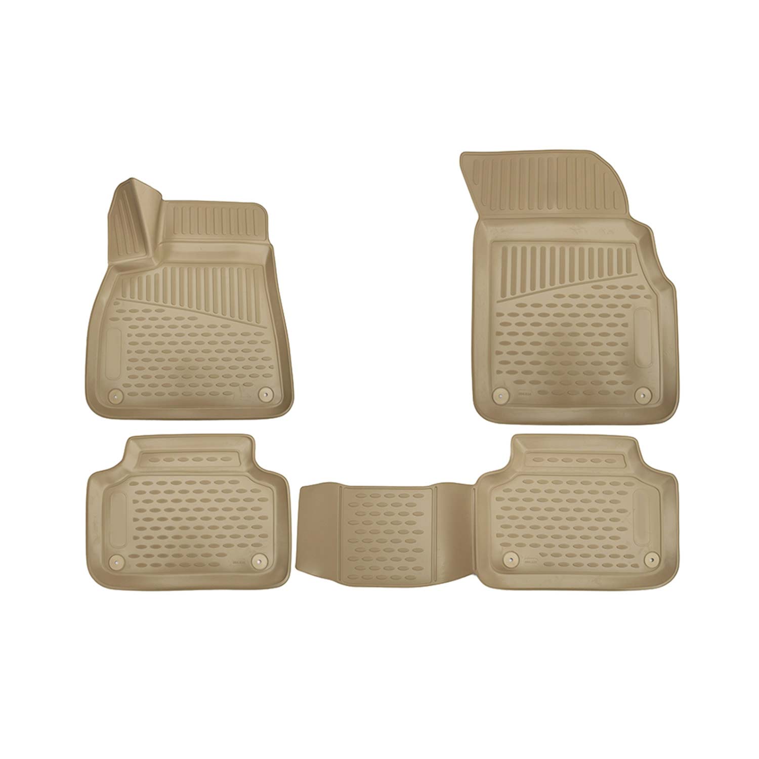 2017-2025 Audi Q7 Q8 (Typ 4M) Floor Mats Liners Full Set All Weather Beige