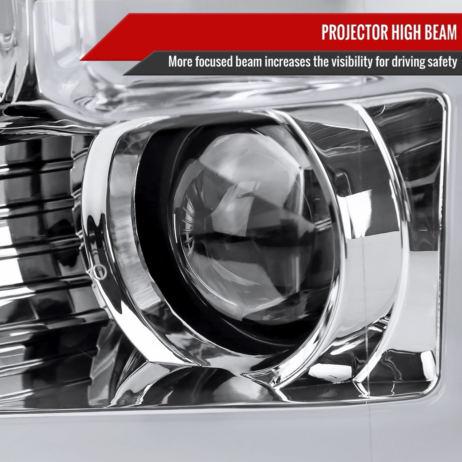 2015-2017 Ford F-150 LED Bar Projector Headlights Turn Signals Chrome / Clear