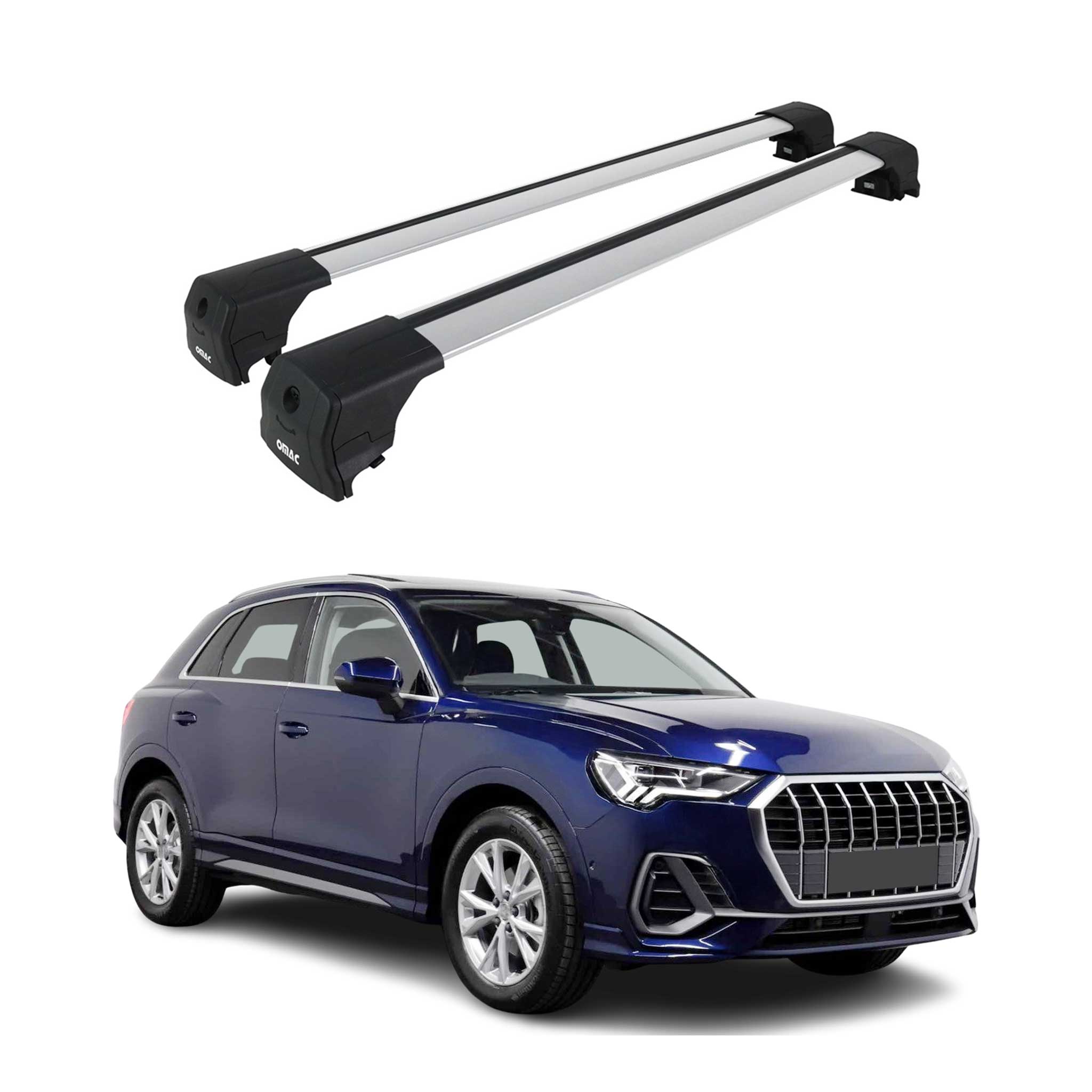2018-2025 Audi Q3 Roof Rack Cross Bars Silver