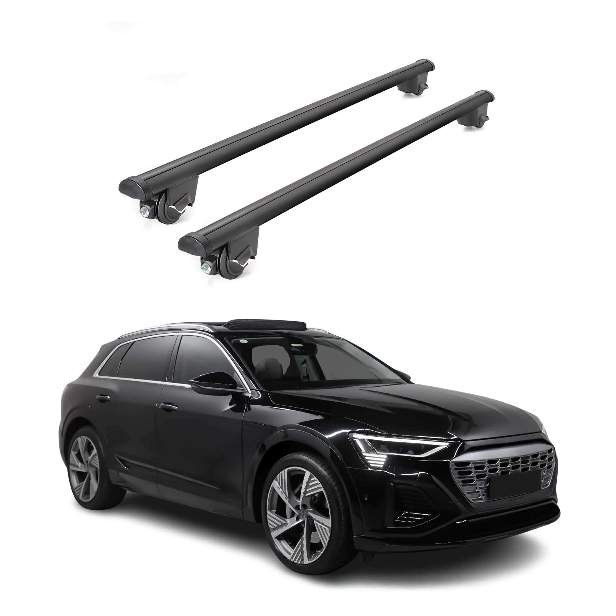 2019-2023 Audi e-tron Quattro Roof Rack Cross Bars Black