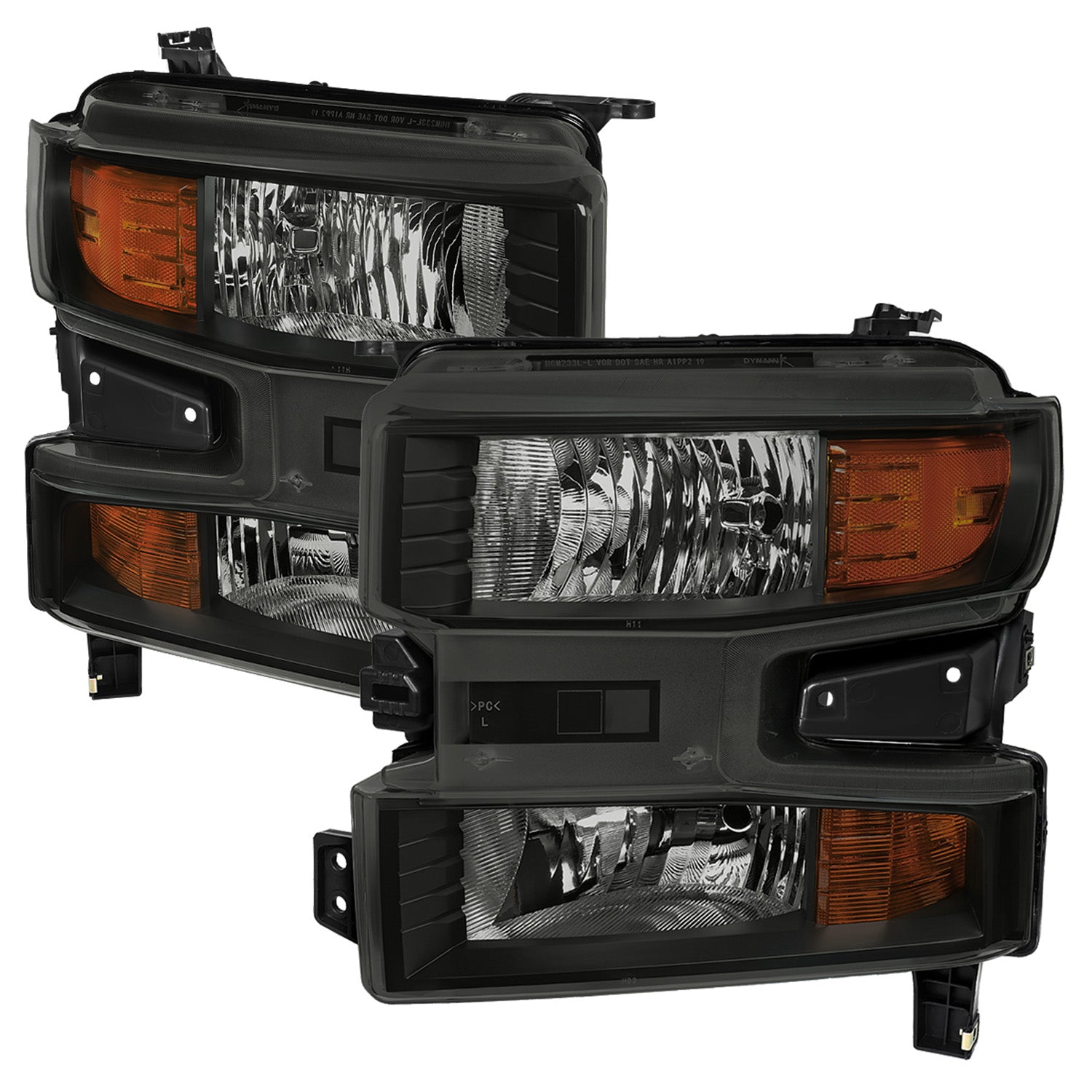 2019-2021 Chevy Silverado 1500 Factory Projector Headlight Matt Black/Smoke