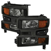 2019-2021 Chevy Silverado 1500 Factory Projector Headlight Matt Black/Smoke