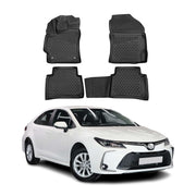 2019-2025 Toyota Corolla Sedan Floor Mats Liners Full Set All Weather Black