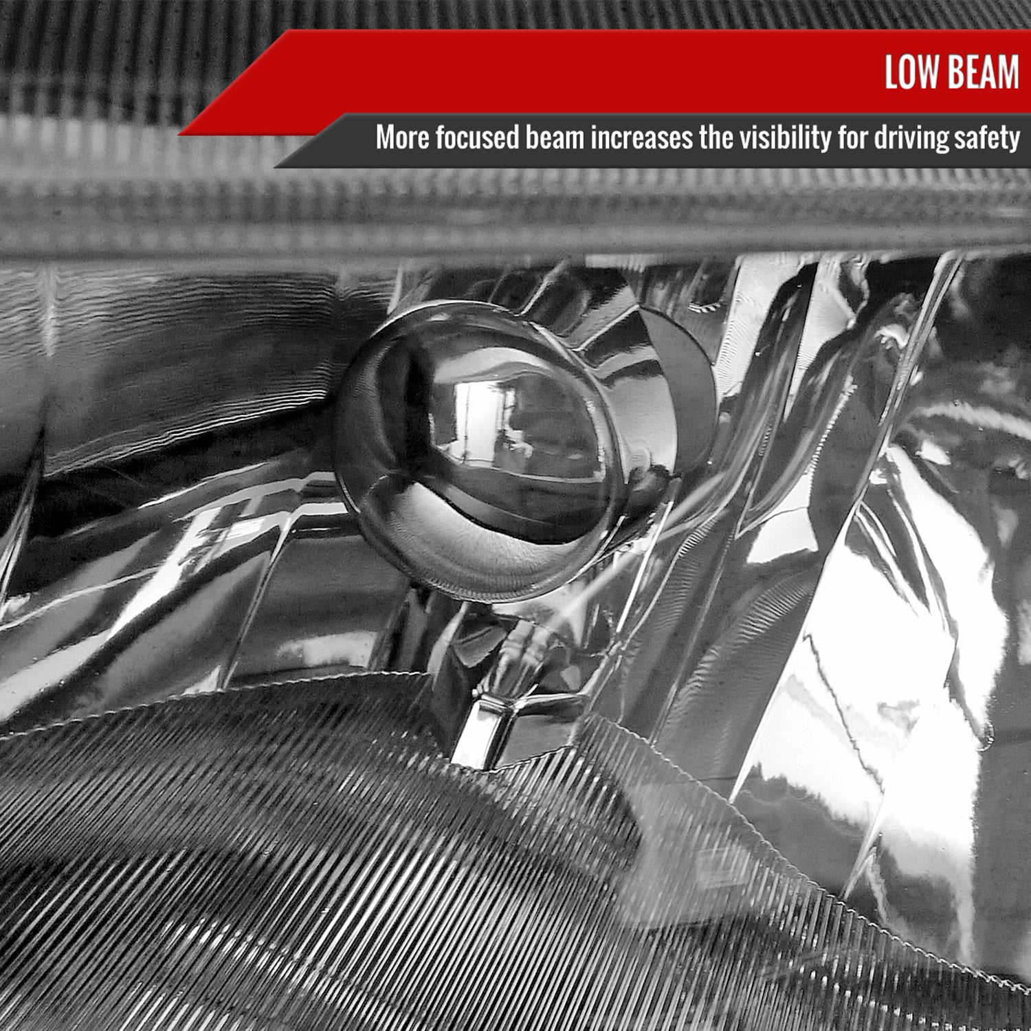 2006-2011 Honda Civic Sedan Crystal Headlights Matte Black/Clear Lens