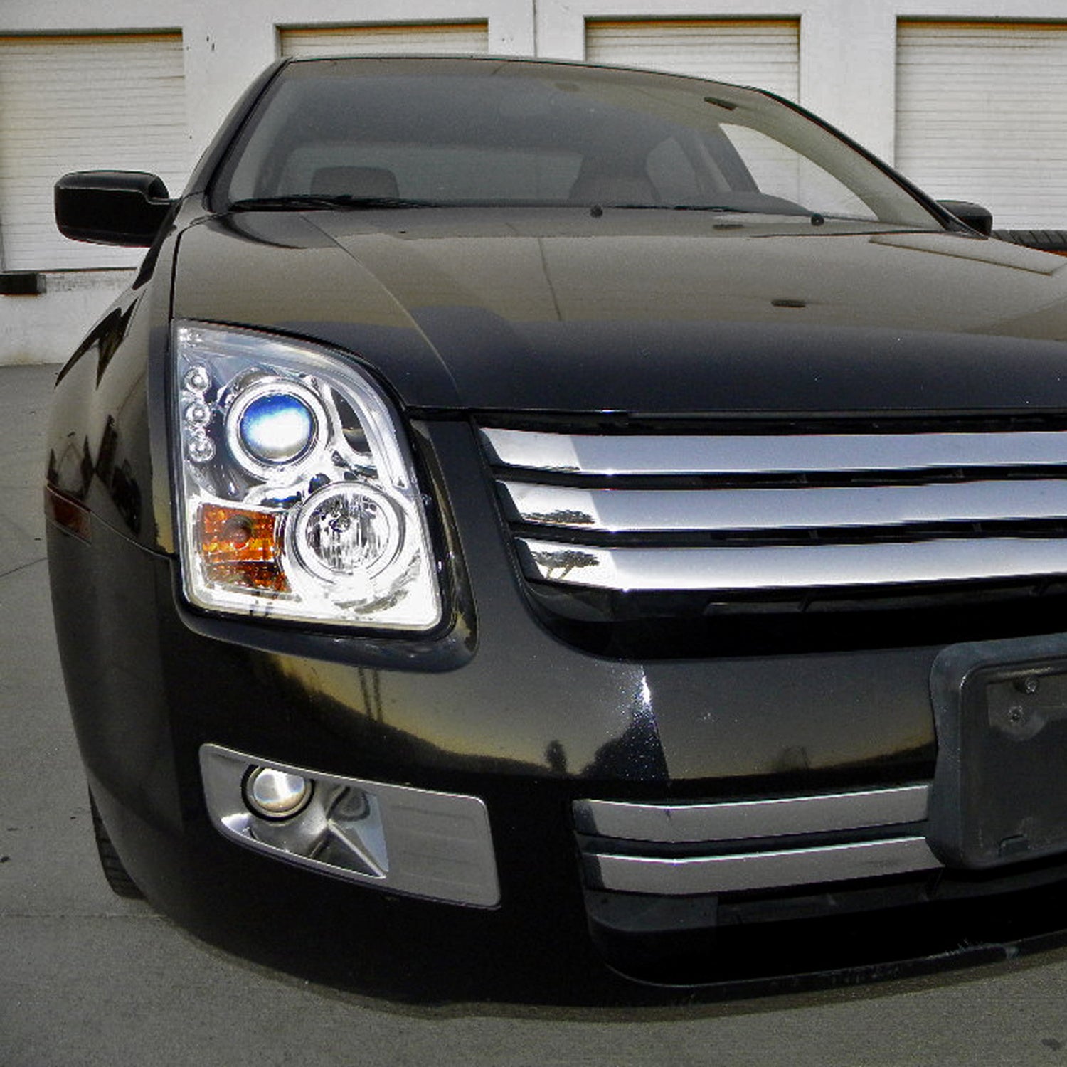 2006-2009 Ford Fusion Dual Halo Projector Headlights Chrome/Clear Lens