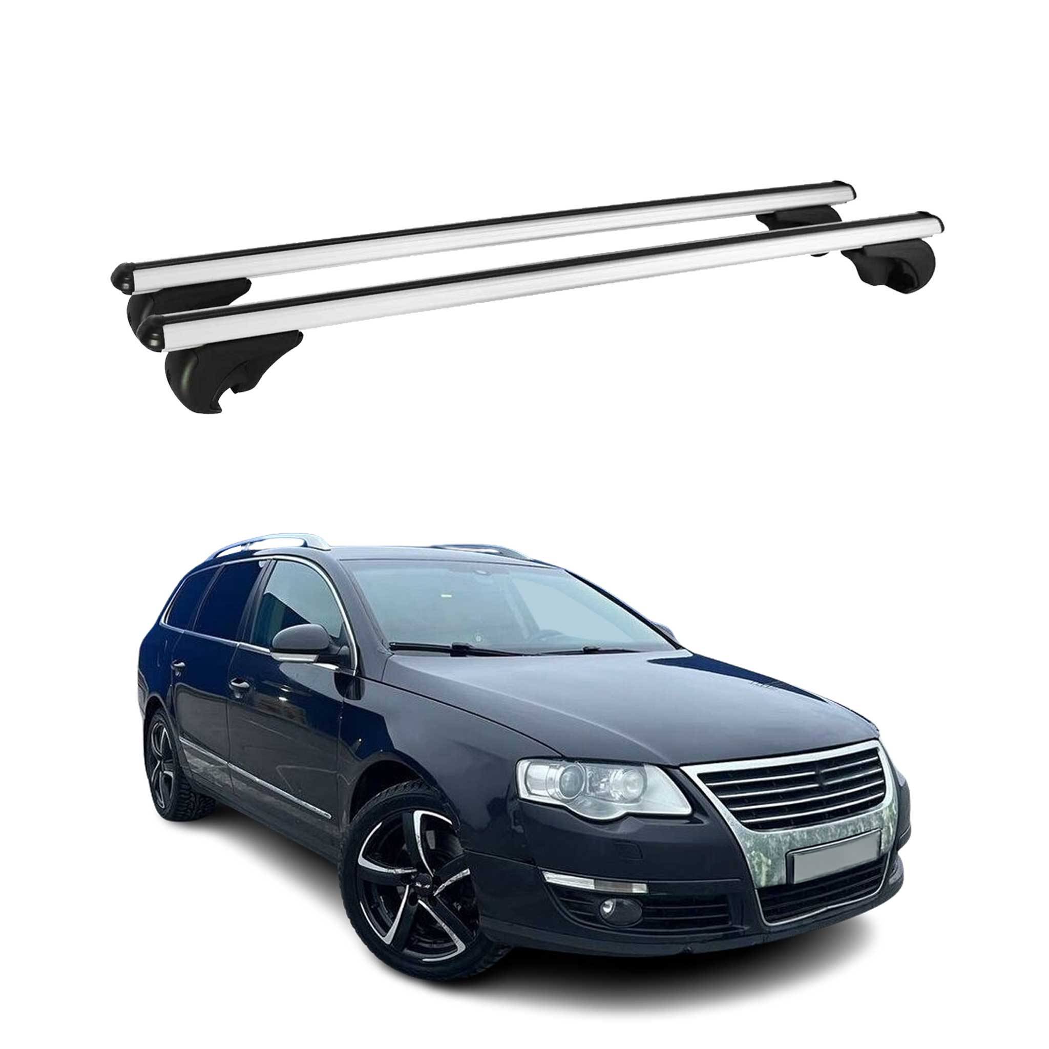 2006-2010 VW Passat B6 Variant Roof Rack Cross Bars Silver