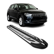 Side Step Nerf Bars Running Board for Volkswagen Tiguan 2018-2024 Gray Black 2x