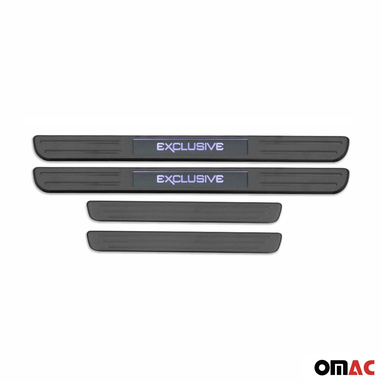 2018-2024 VW Tiguan Door Sill Scuff Plate Illuminated Brushed Stainless Steel Dark 4x