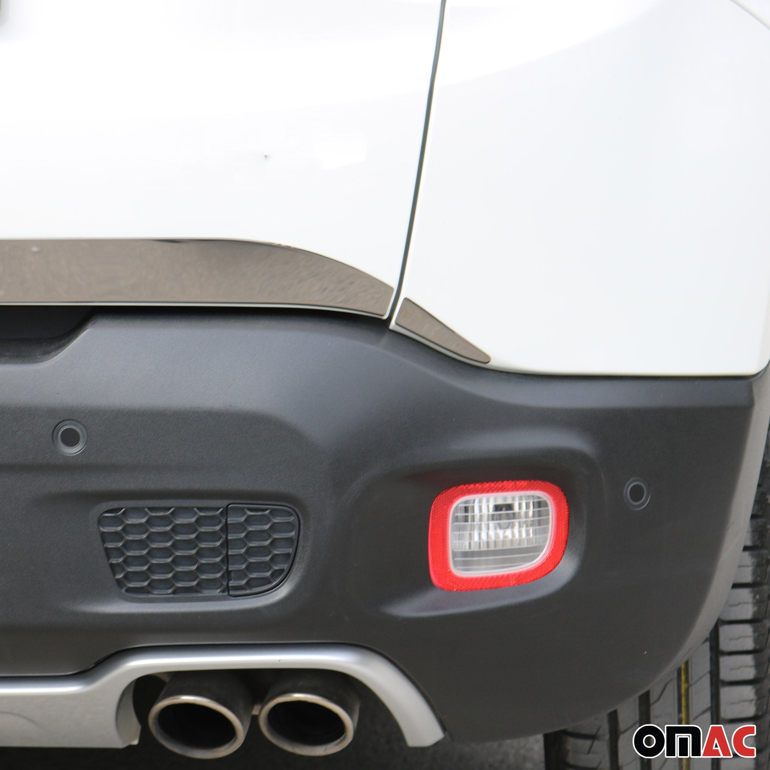 2015-2018 Jeep Renegade Rear Trunk Molding Trim Stainless Steel Dark 3 Pcs