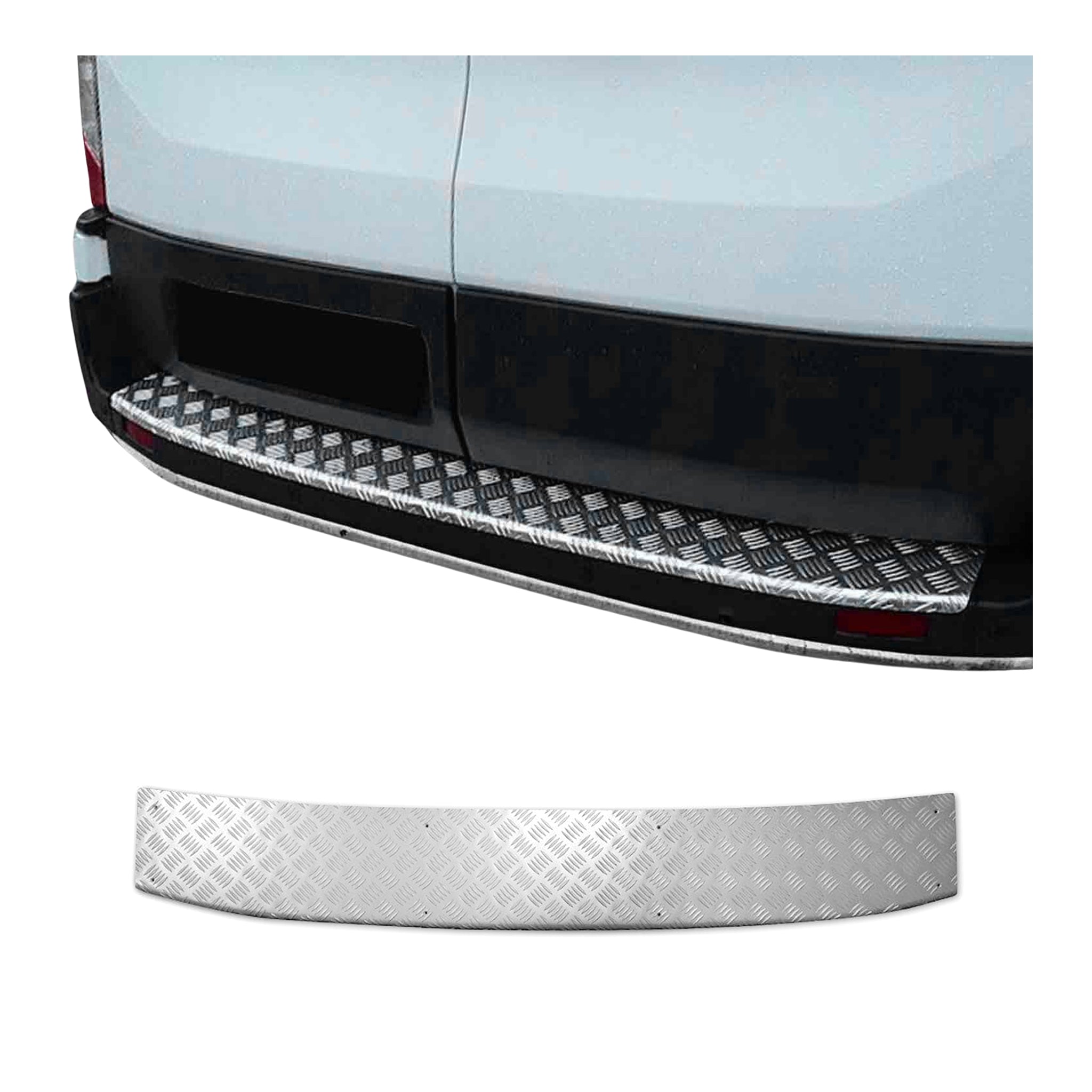 2015-2025 Ford Transit Rear Bumper Sill Cover Protector Guard Aluminium