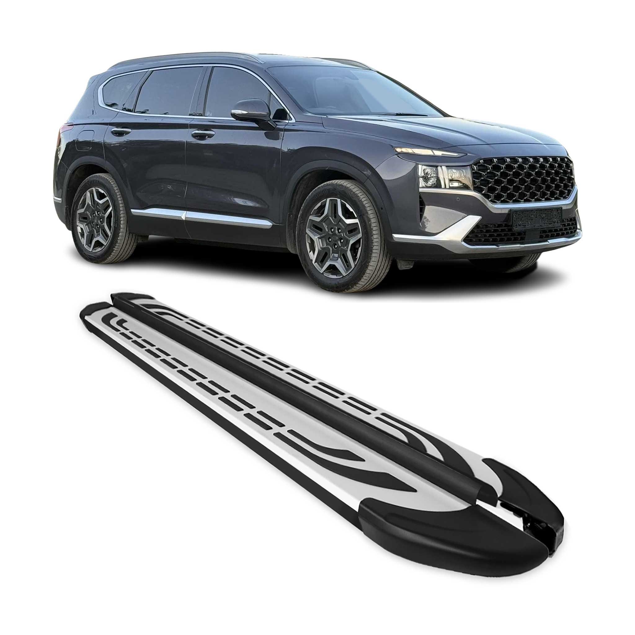 2019-2023 Hyundai Santa Fe Nerf Bar Side Step Running Boards Alu 2x