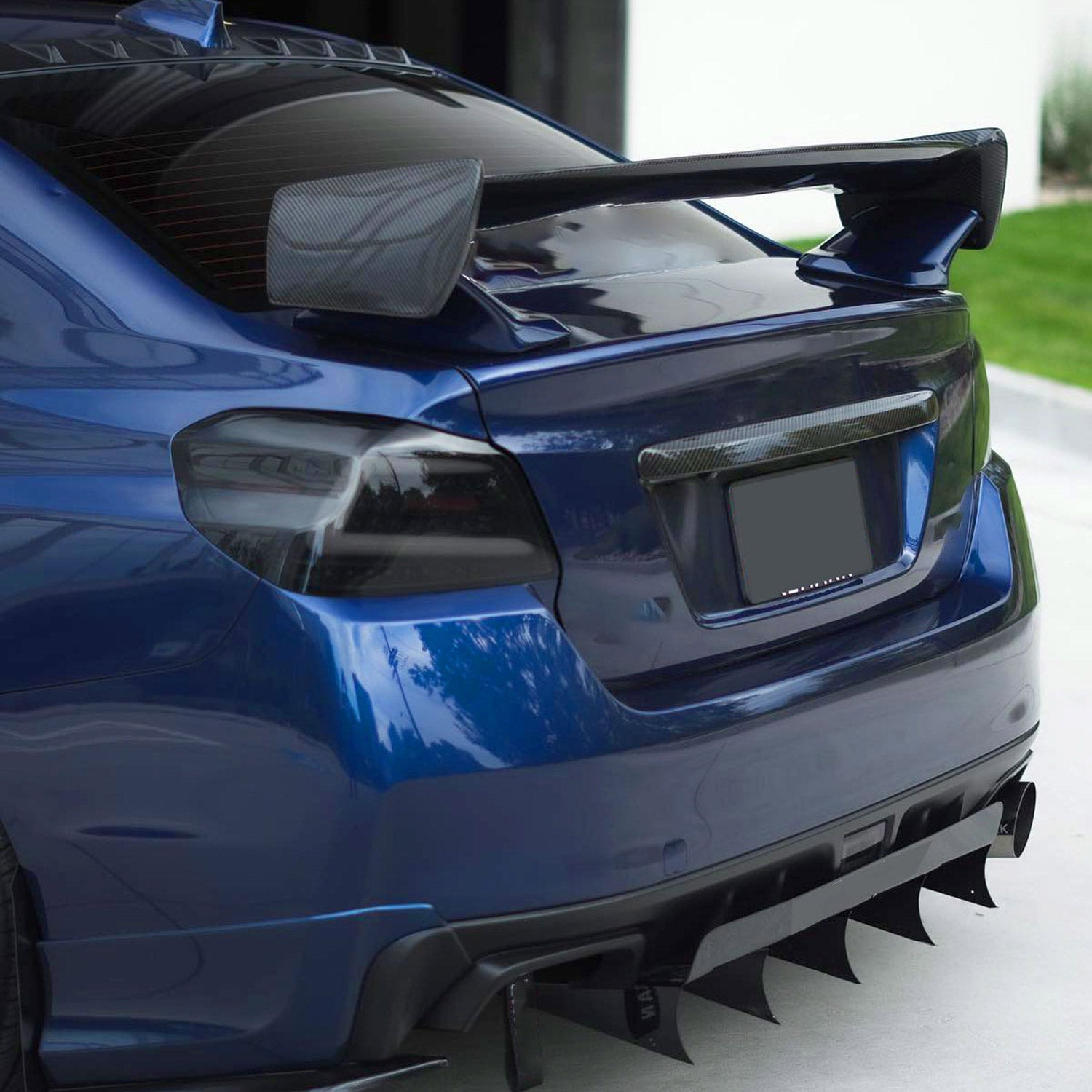 2015-2021 Subaru WRX Sequential White Bar LED Tail Lights Glossy Black/Smoke