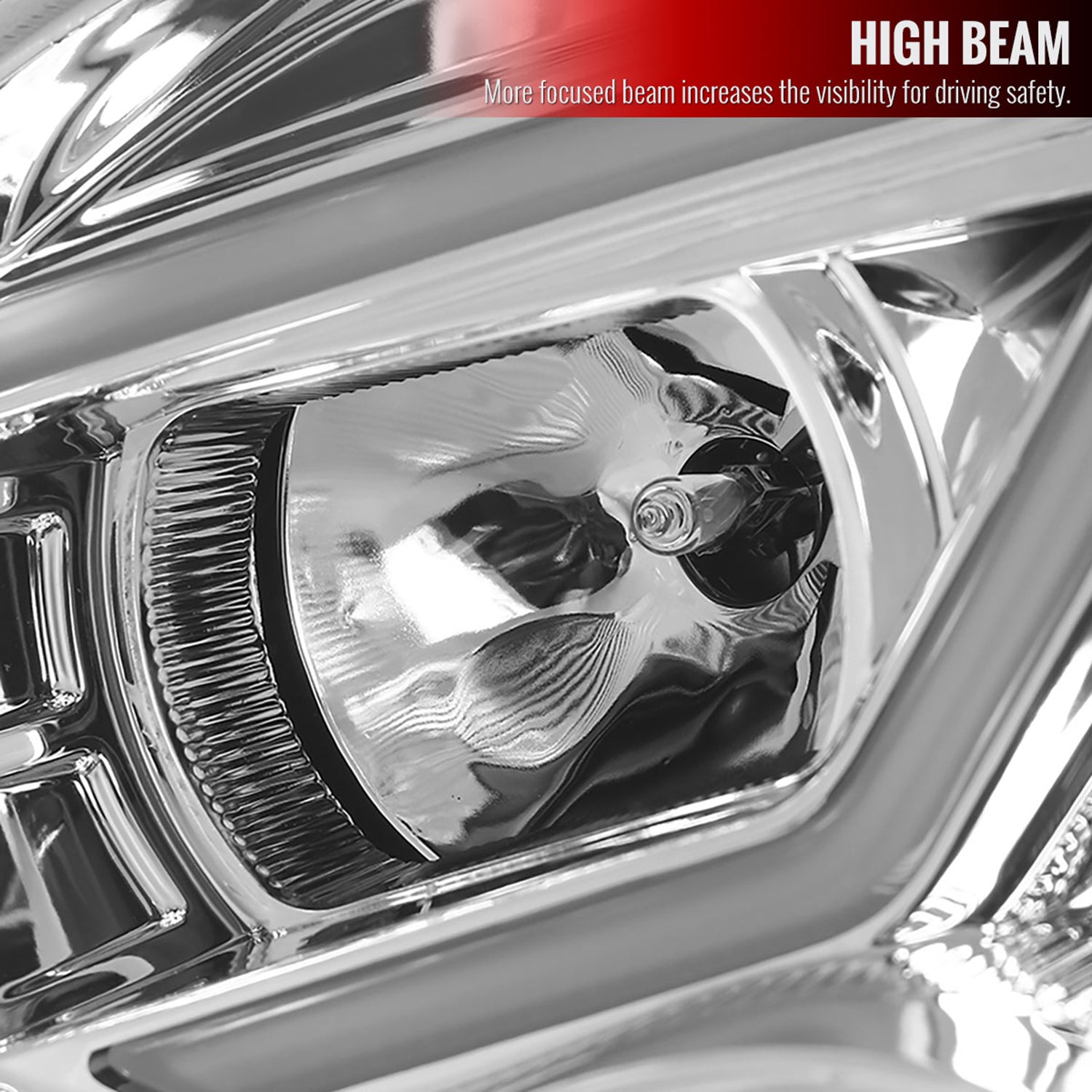 2001-2007 Mercedes W203 C Class Headlights LED Light Bar&LED Signal Chrome