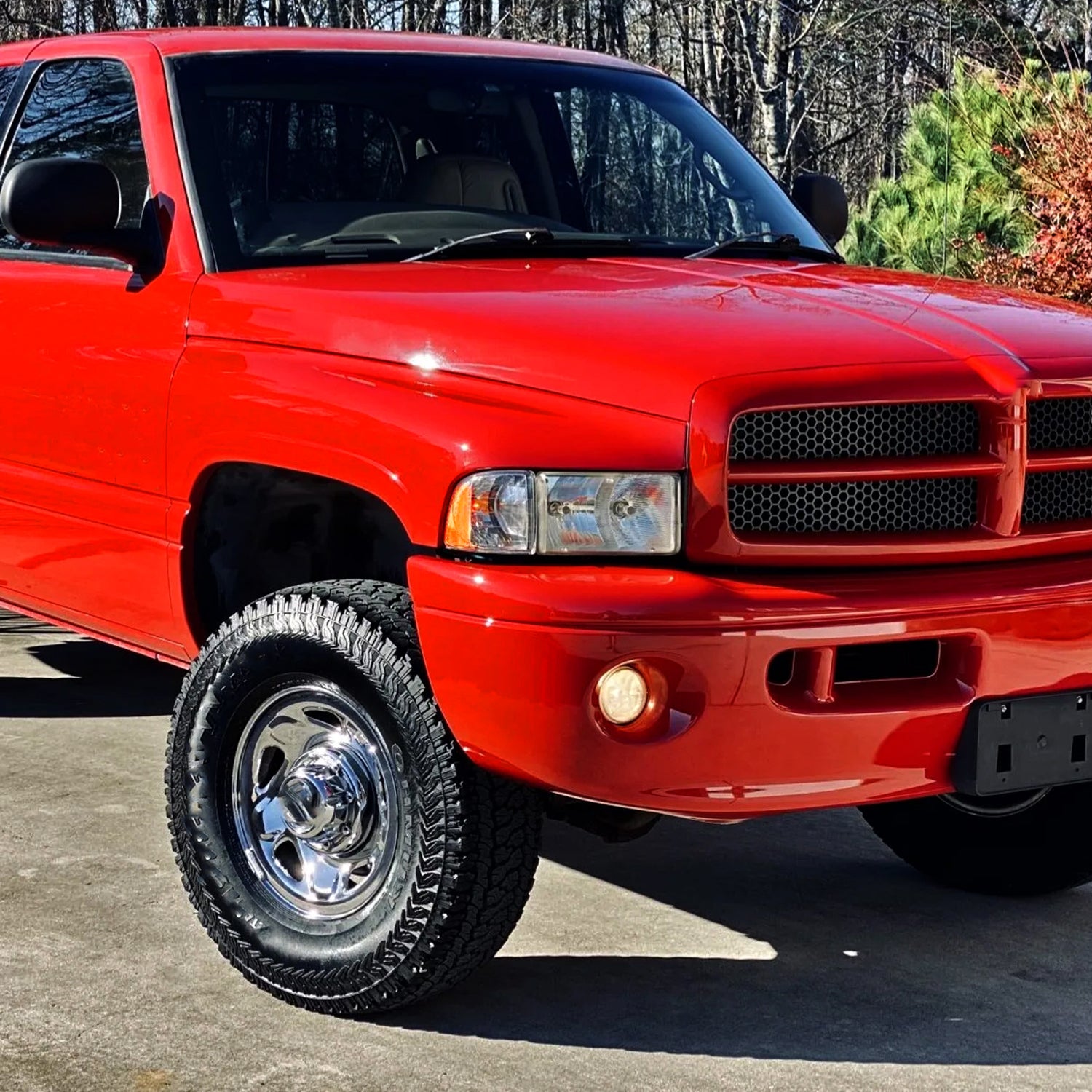 1999-2001 Dodge RAM 1500 Sport Factory Headlights and Corner Lights Chrome