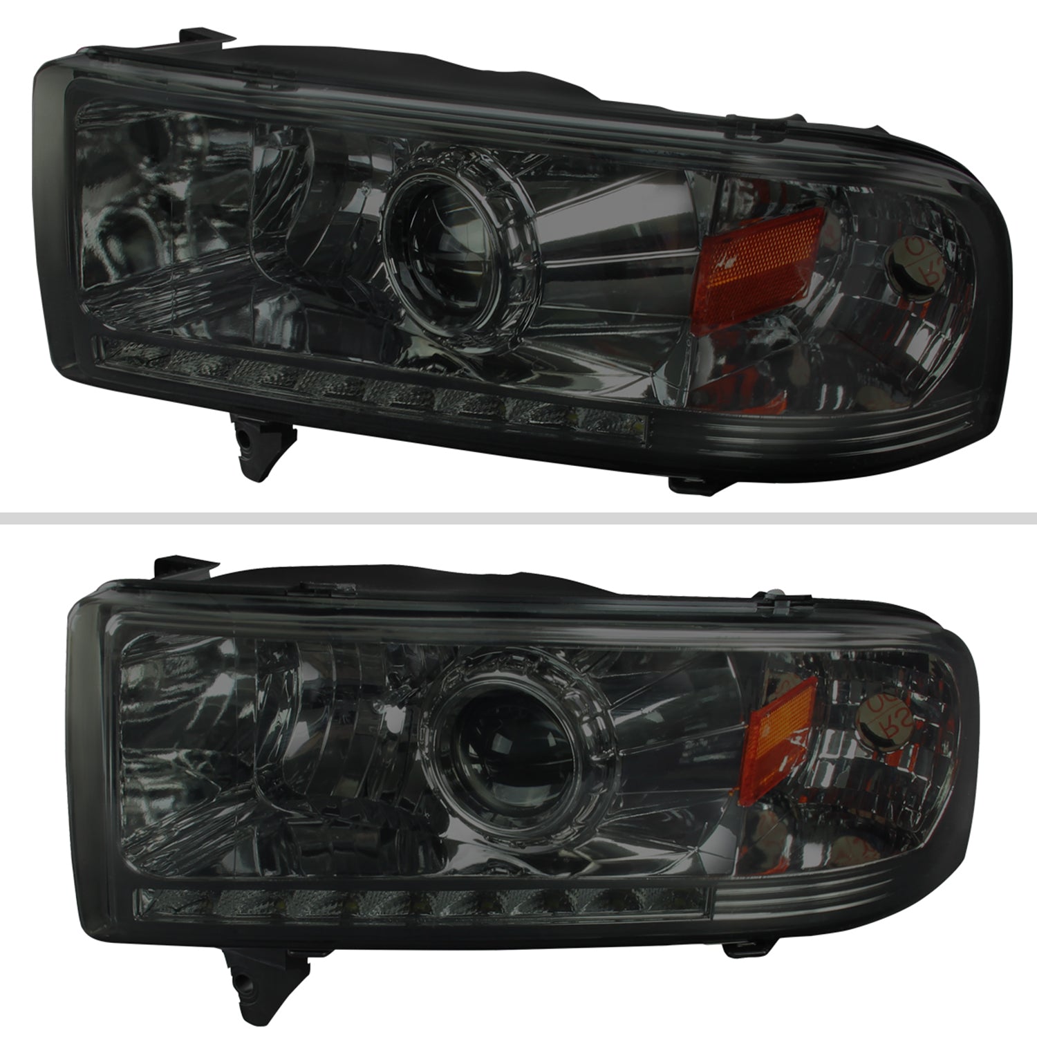 1994-2001 Dodge RAM 1500 2500 3500 Projector Headlights SMD LED Light Chrome