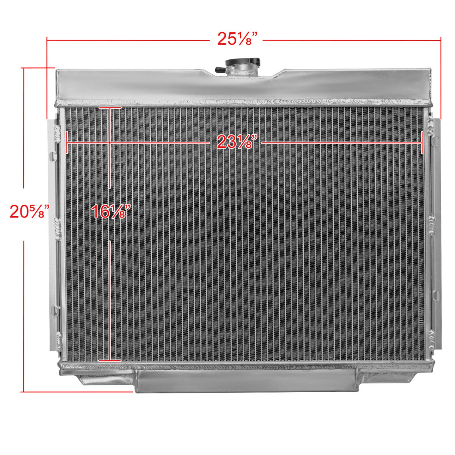 1967-1970 Ford Mustang/Fairlane Mercury Cougar Alu 3Row Performance Radiator