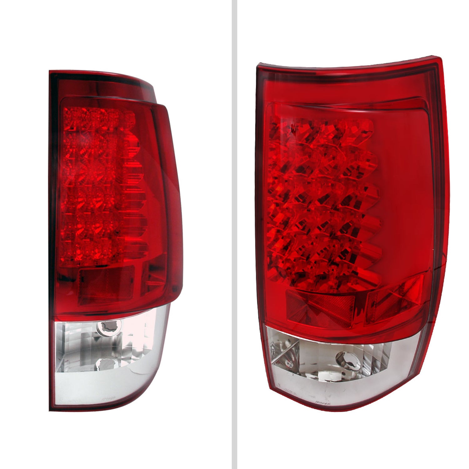 2007-2014 Chevy Tahoe/Suburban LED Tail Lights Chrome Housing/Red Clear Lens