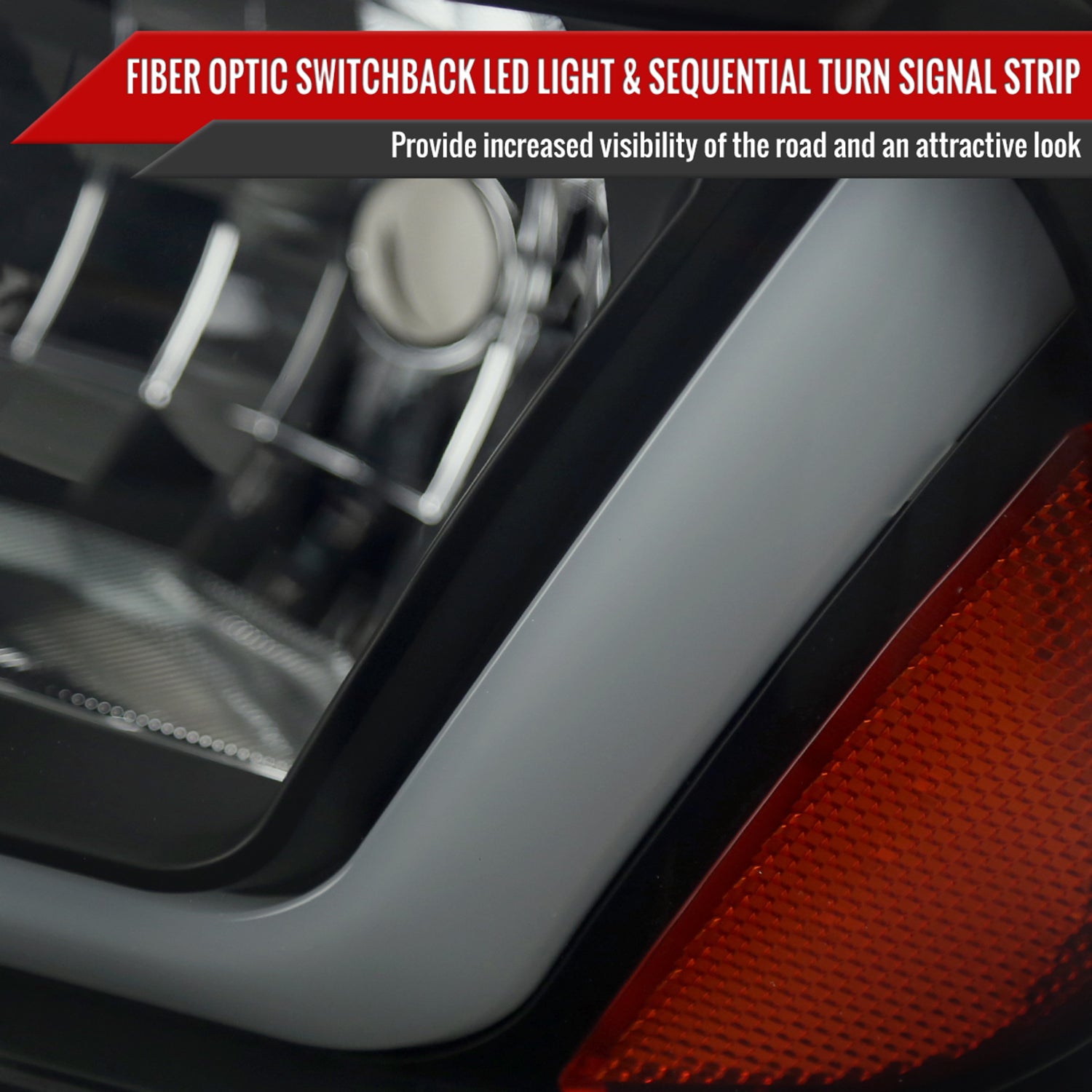 2006-2010 Dodge Charger Sequential LED Bar Factory Headlights Matt Smoke