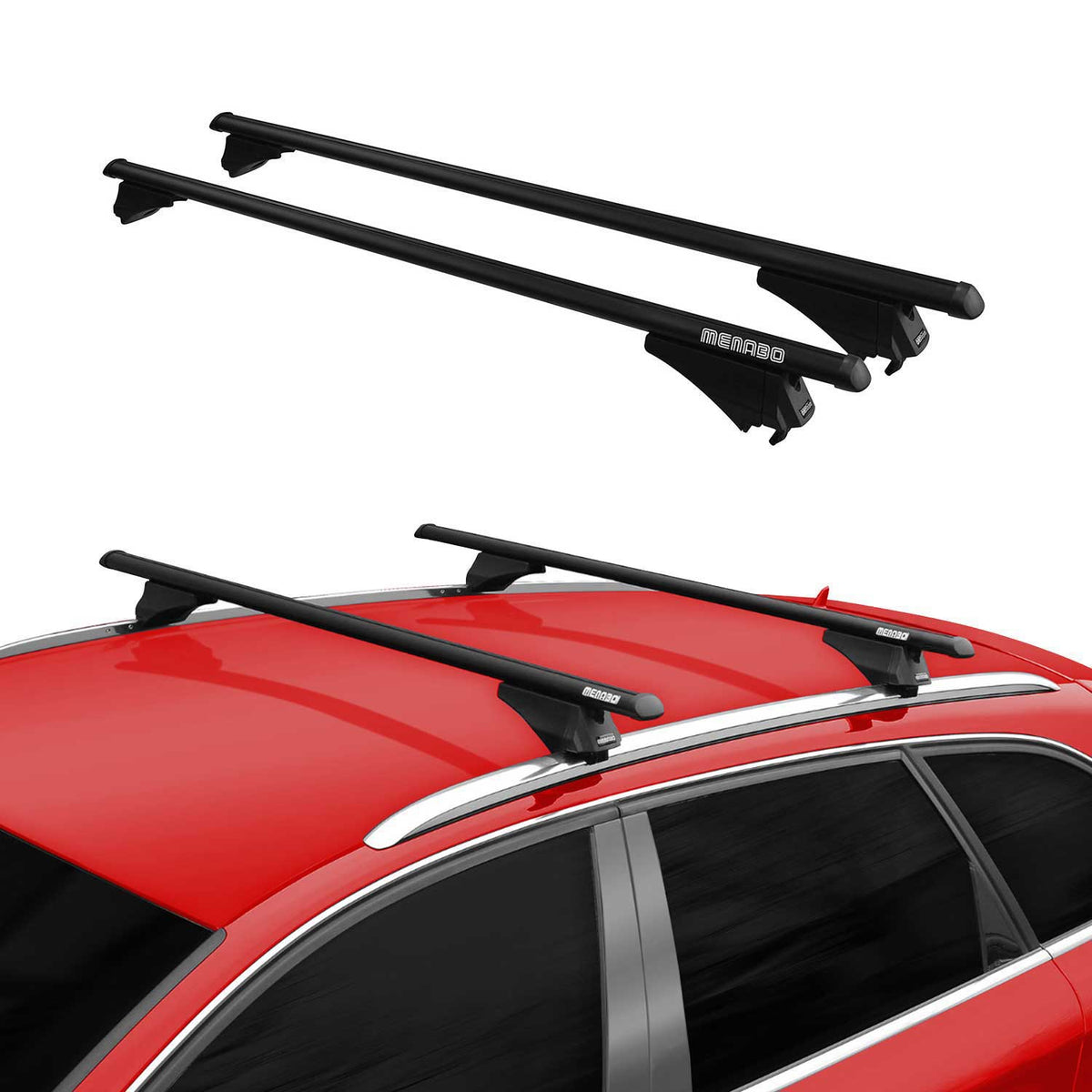 Top Roof Racks Cross Bars for Toyota RAV 4 6.gen 2026 Black Aluminium 2Pcs