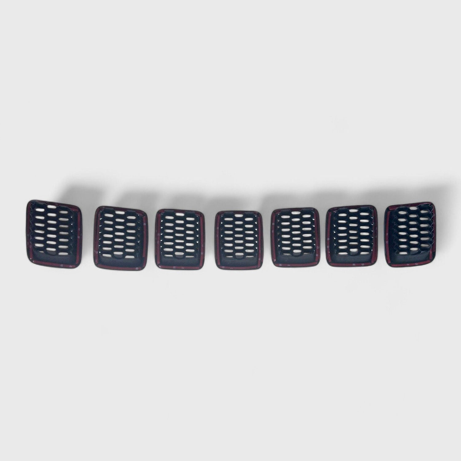 2017-2021 Jeep Compass Grille Overlay Gloss Black 7Pcs ABS Plastic