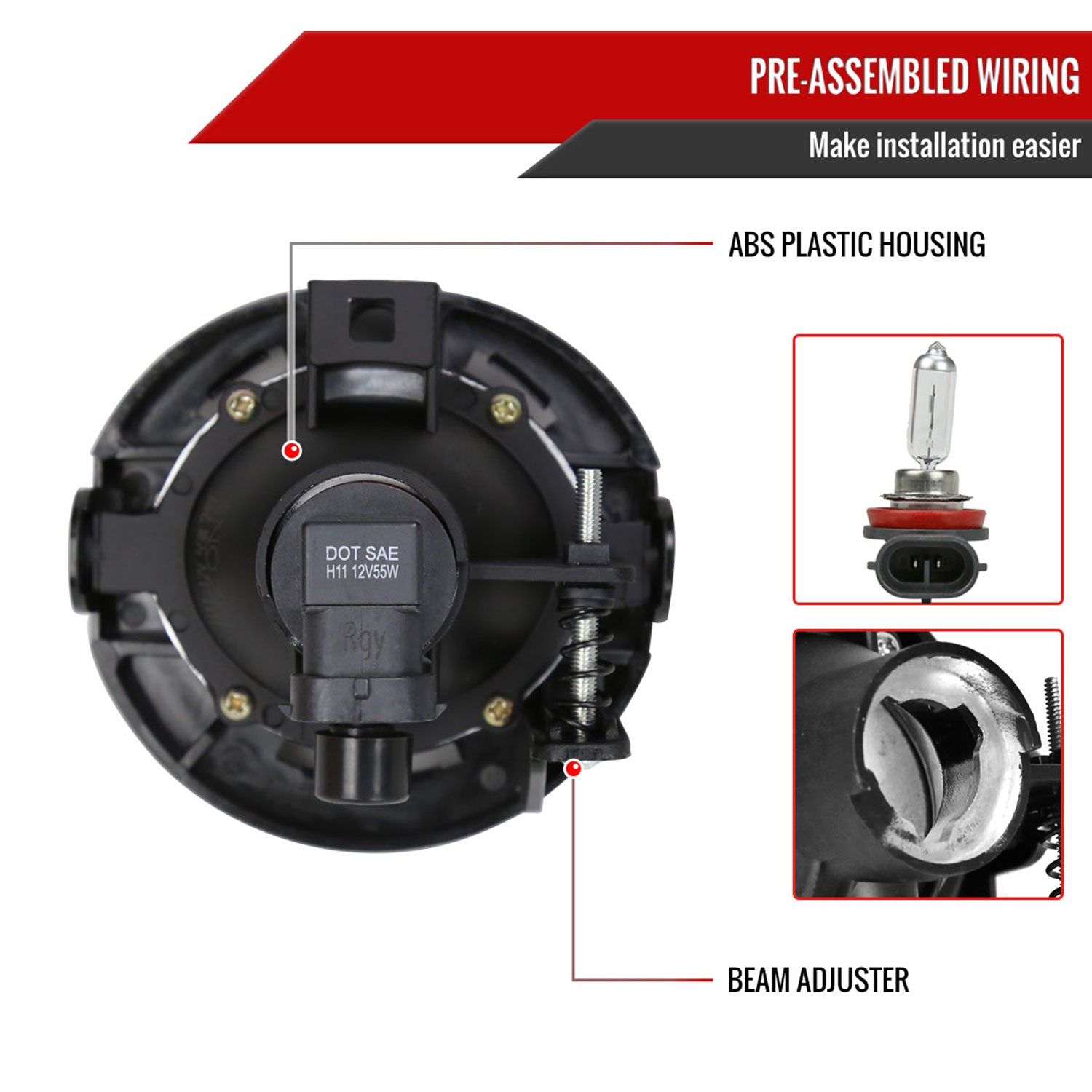 2011-2019 Chrysler 200/300 /Challenger / Jeep Grand Cherokee Fog Lights Chrome