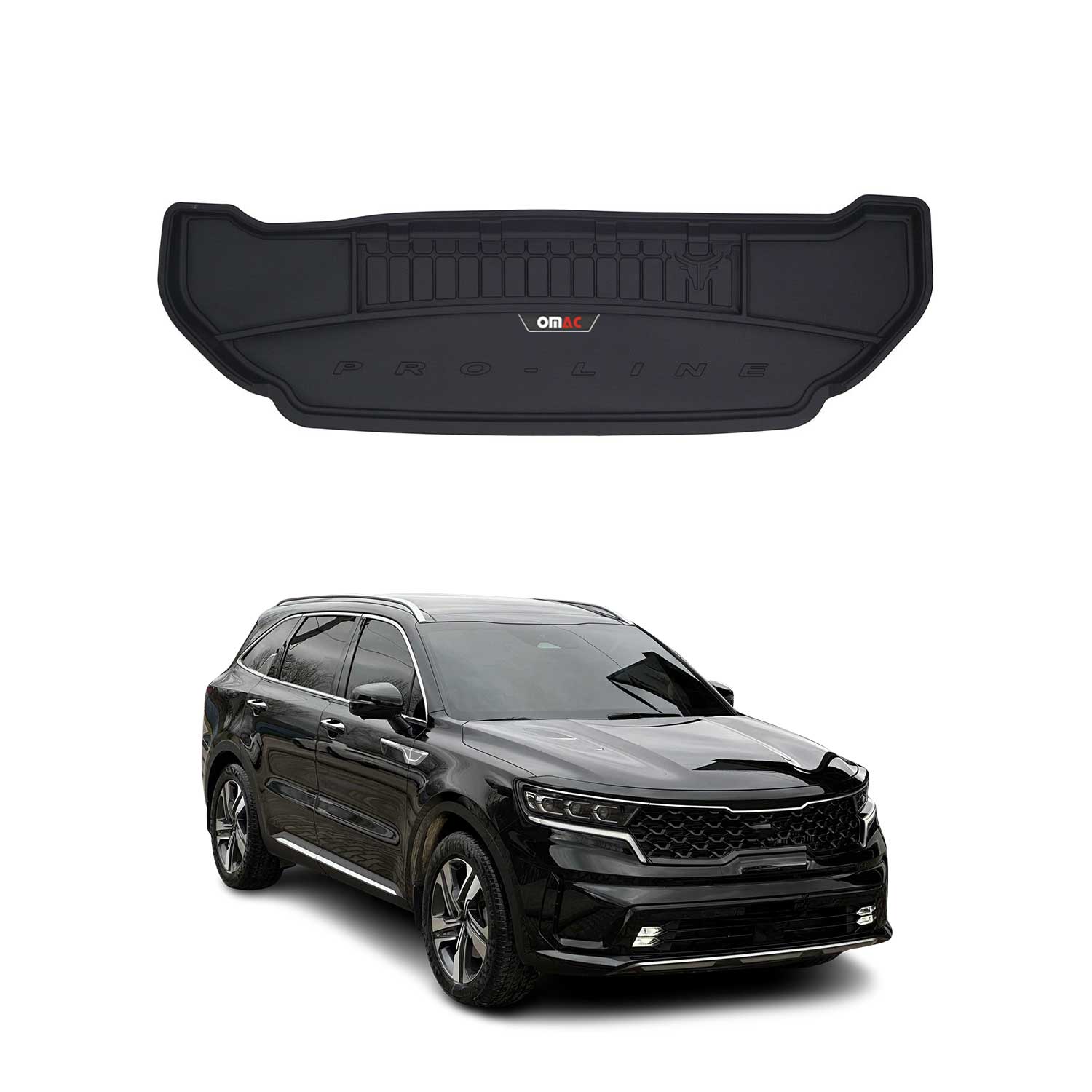 2016-2020 Kia Sorento Premium Cargo Liner Trunk Mat All Weather Heavy Duty 7 Seats Unfolding 3rd Row