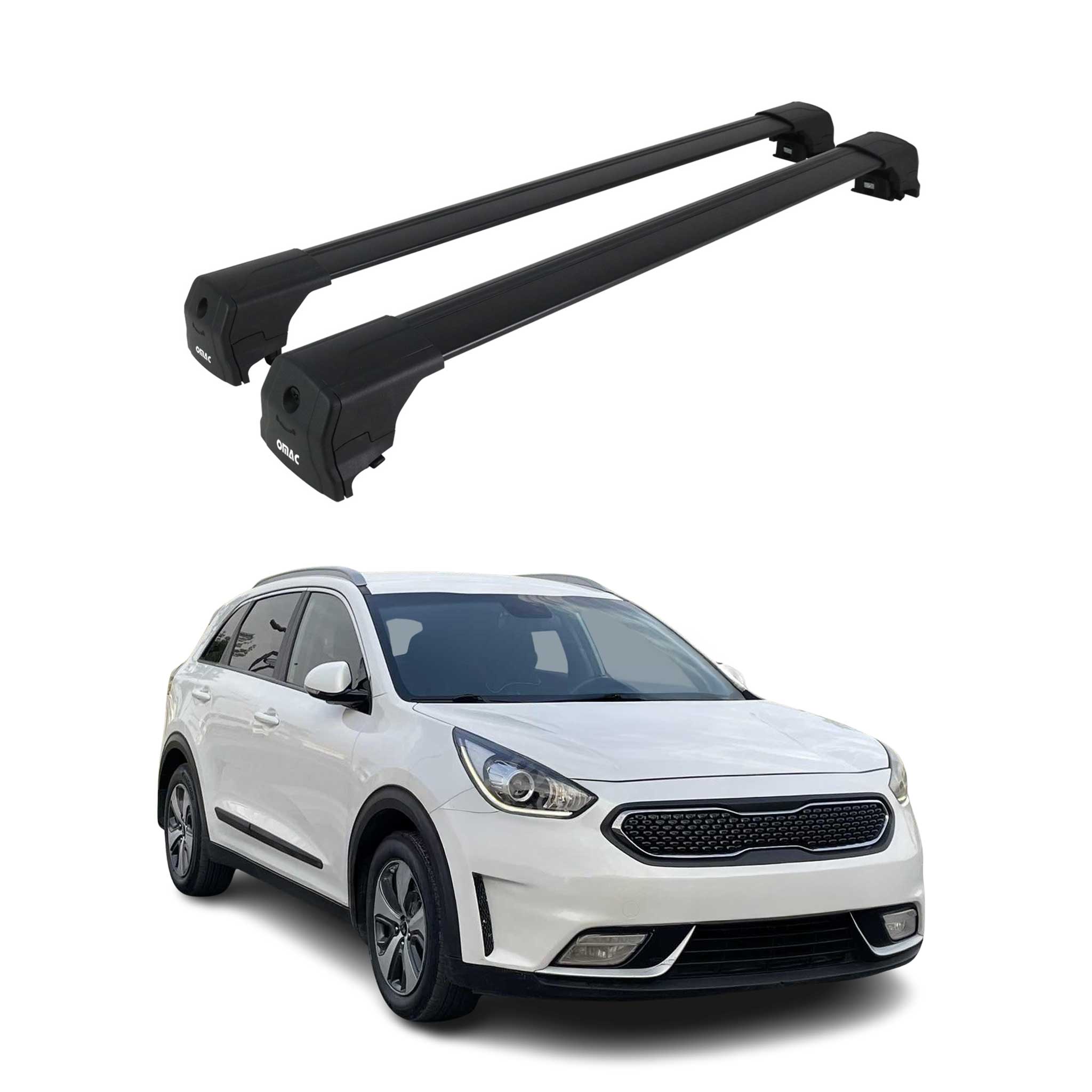 2017-2022 Kia Niro Roof Rack Cross Bars Black
