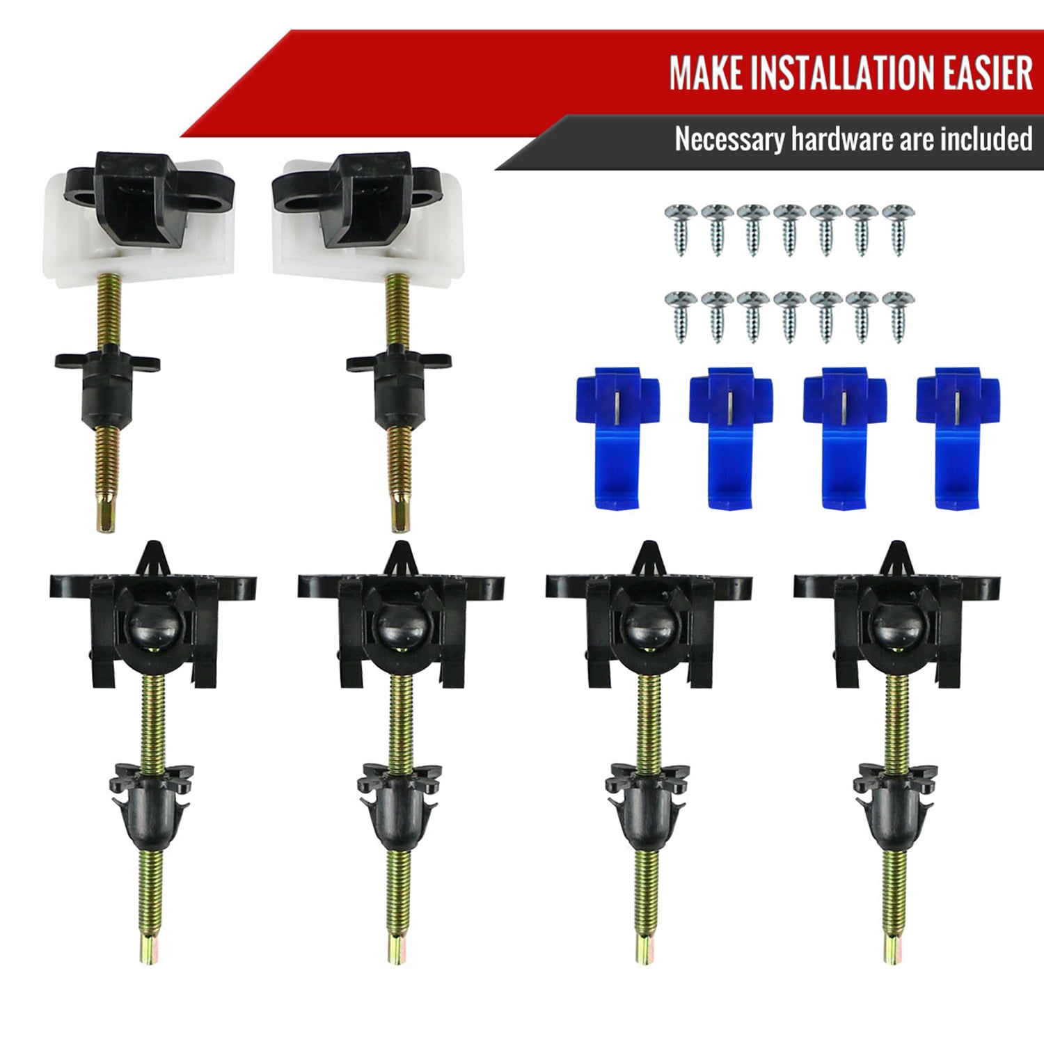 1994-1998 Ford Mustang Dual Halo V2 Projector Headlights Glossy Black/Smoke