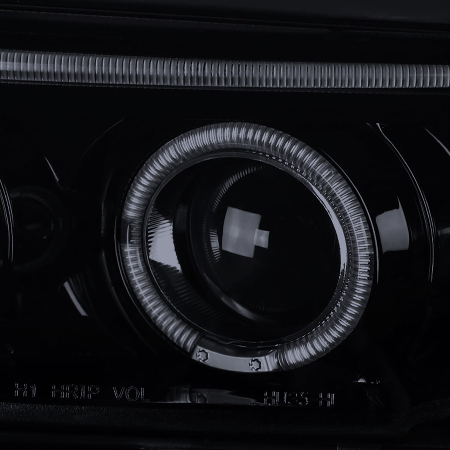 1996-1999 Audi A4 Dual Halo Projector Headlights Glossy Black/Smoke Lens