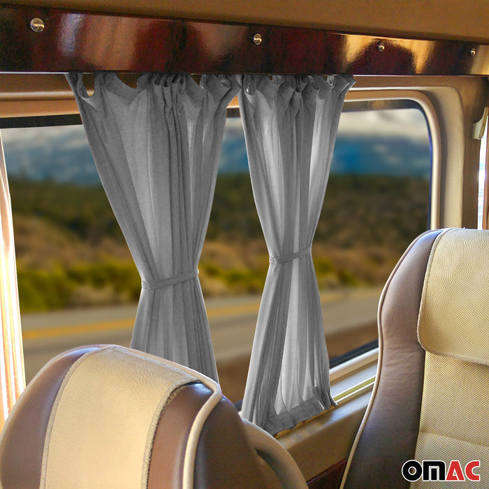 Side Window Curtain Sunshade for RAM ProMaster 2014-2024 L3 Long WB Gray 14x