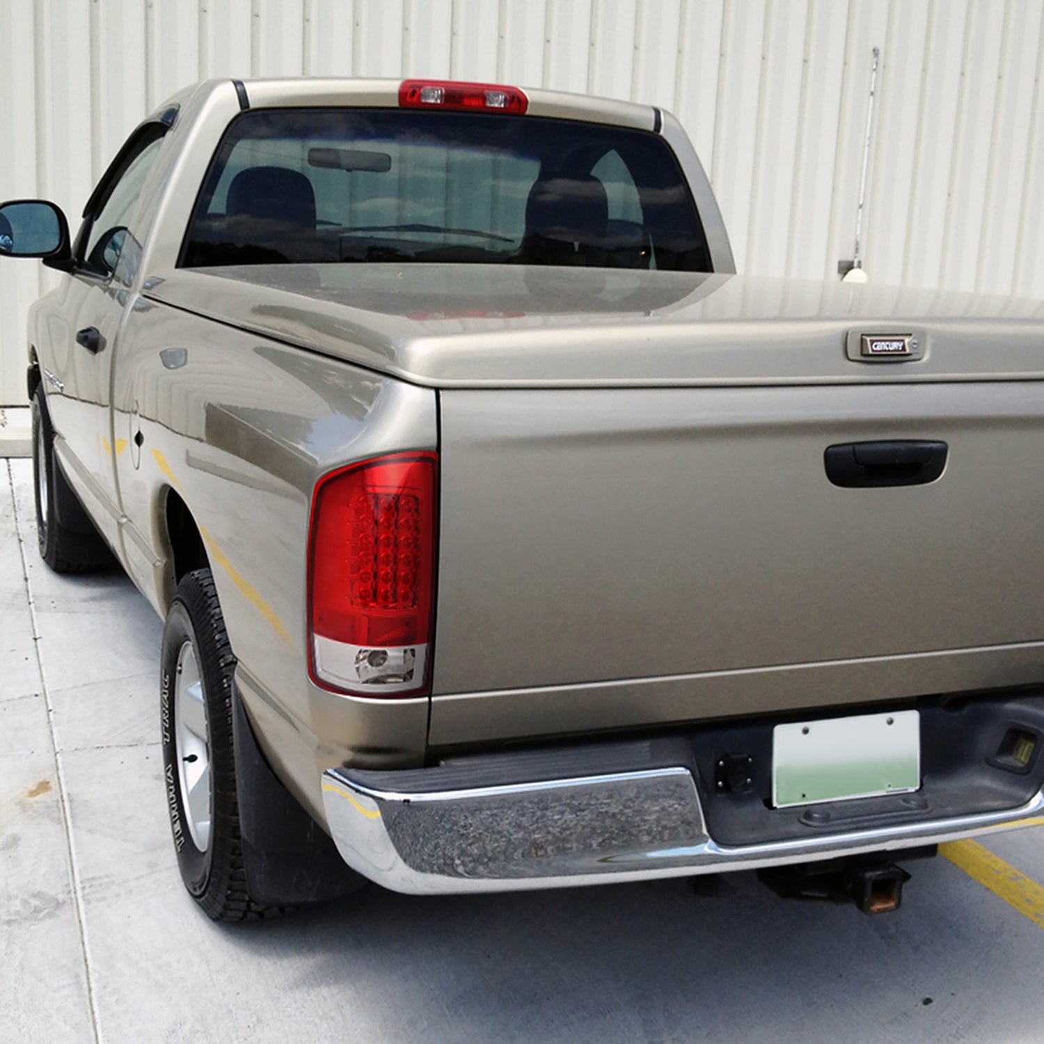 2002-2006 Dodge RAM LED Tail Lights Chrome Housing/Red Clear Lens