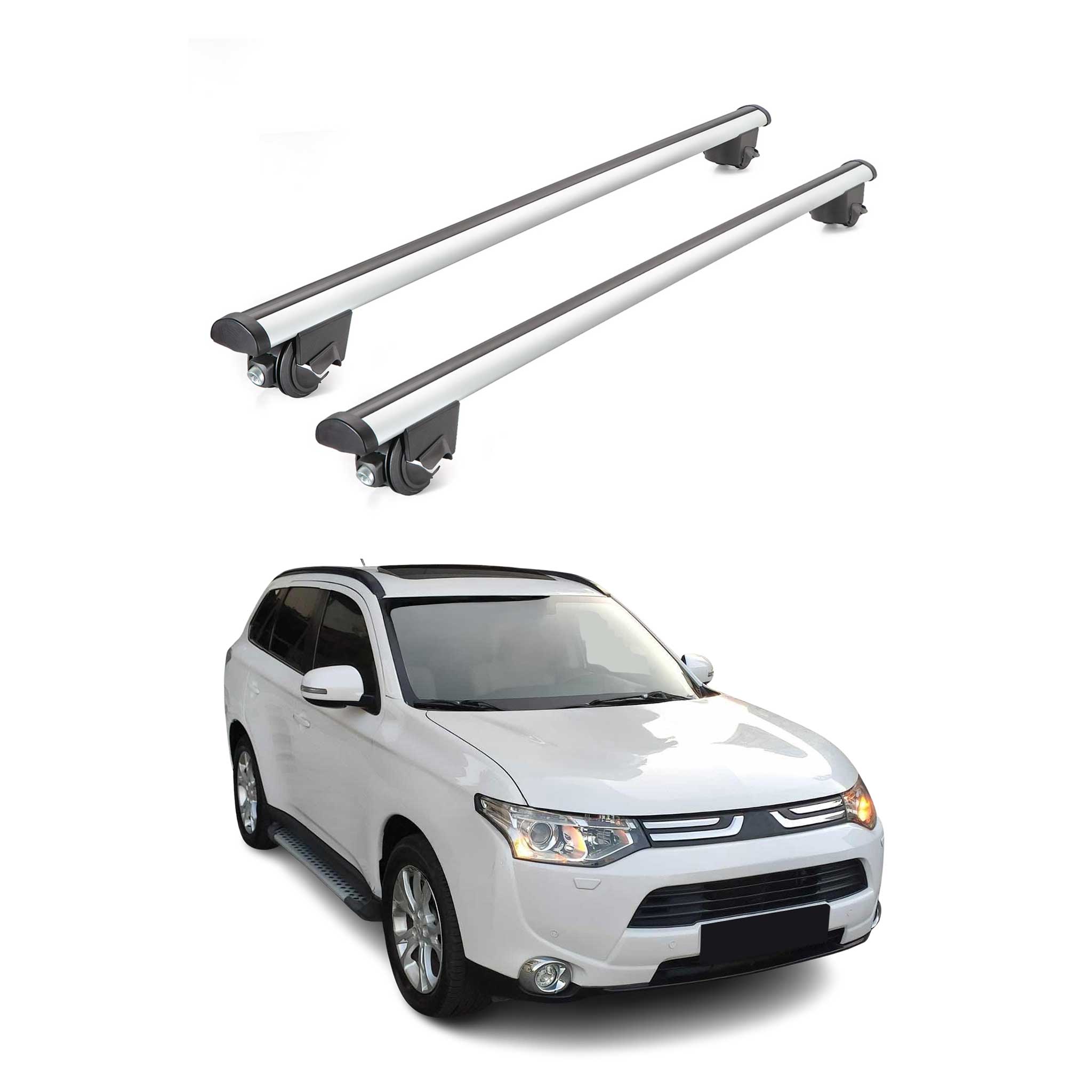 2014-2020 Mitsubishi Outlander Roof Rack Cross Bars Silver