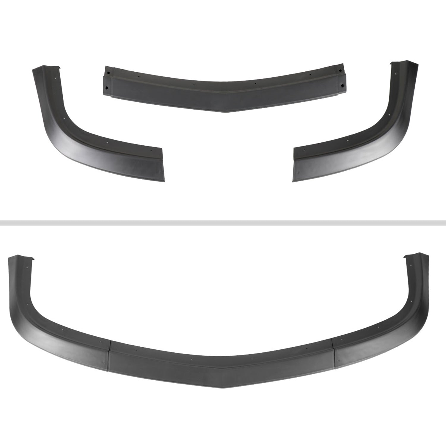 2015-2021 Dodge Challenger SXT Matte Black 3PC Front Bumper Lip Splitter Kit