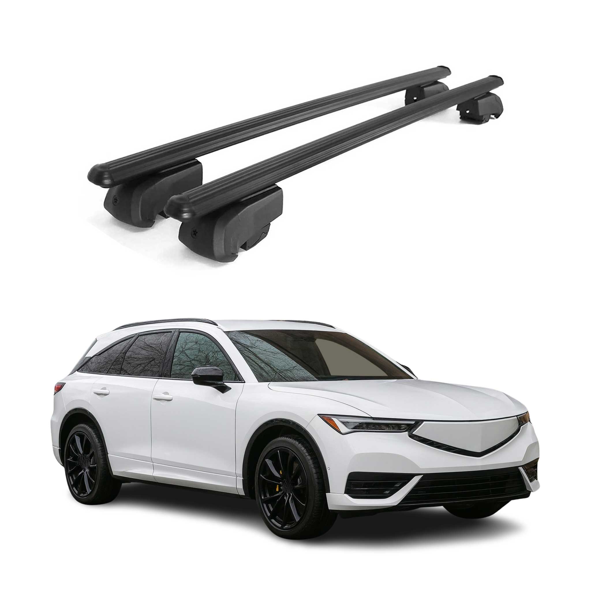 2024-2025 Acura ZDX Roof Rack Cross Bars Luggage Carrier Alu Black 2x