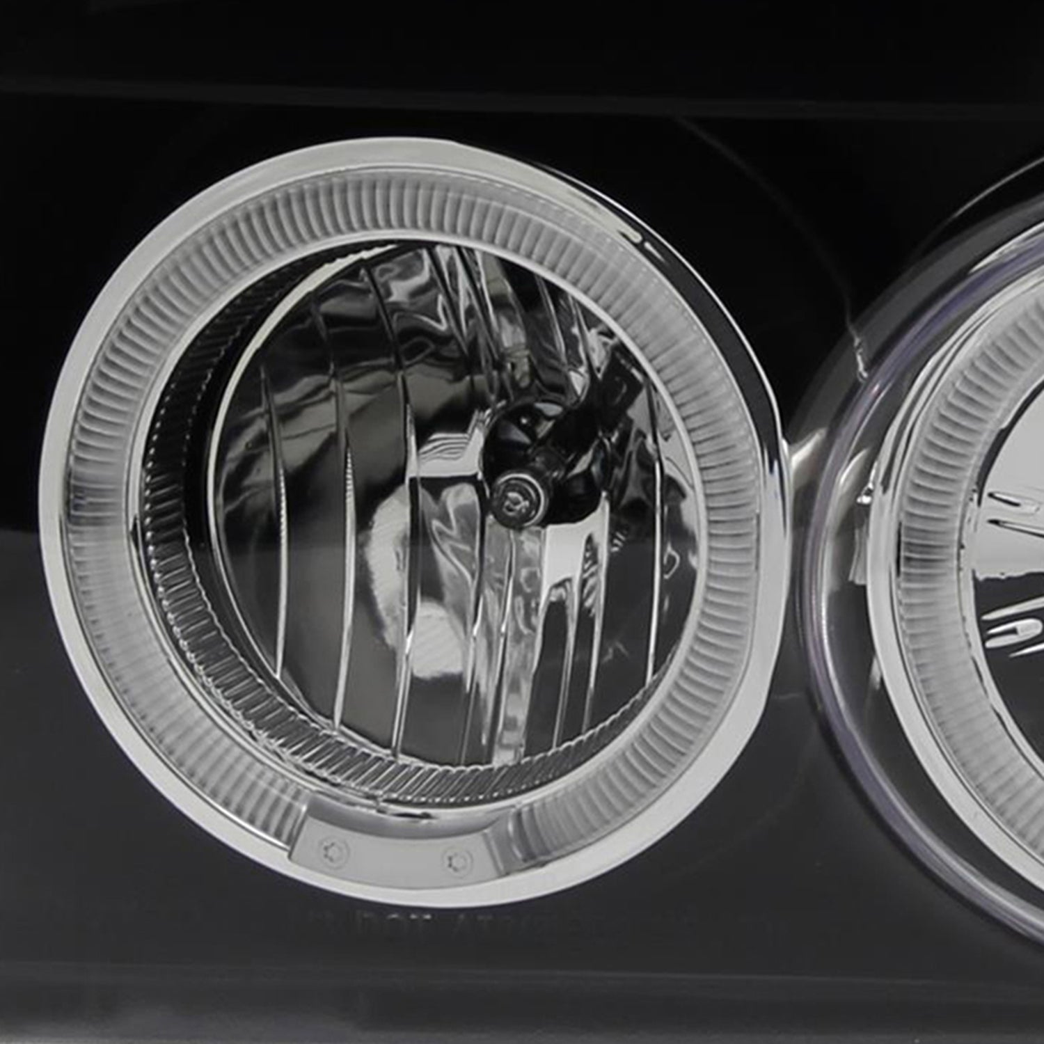 1992-1996 Ford F-150 F-250 F-350 Bronco Dual Halo Projector Headlights Black