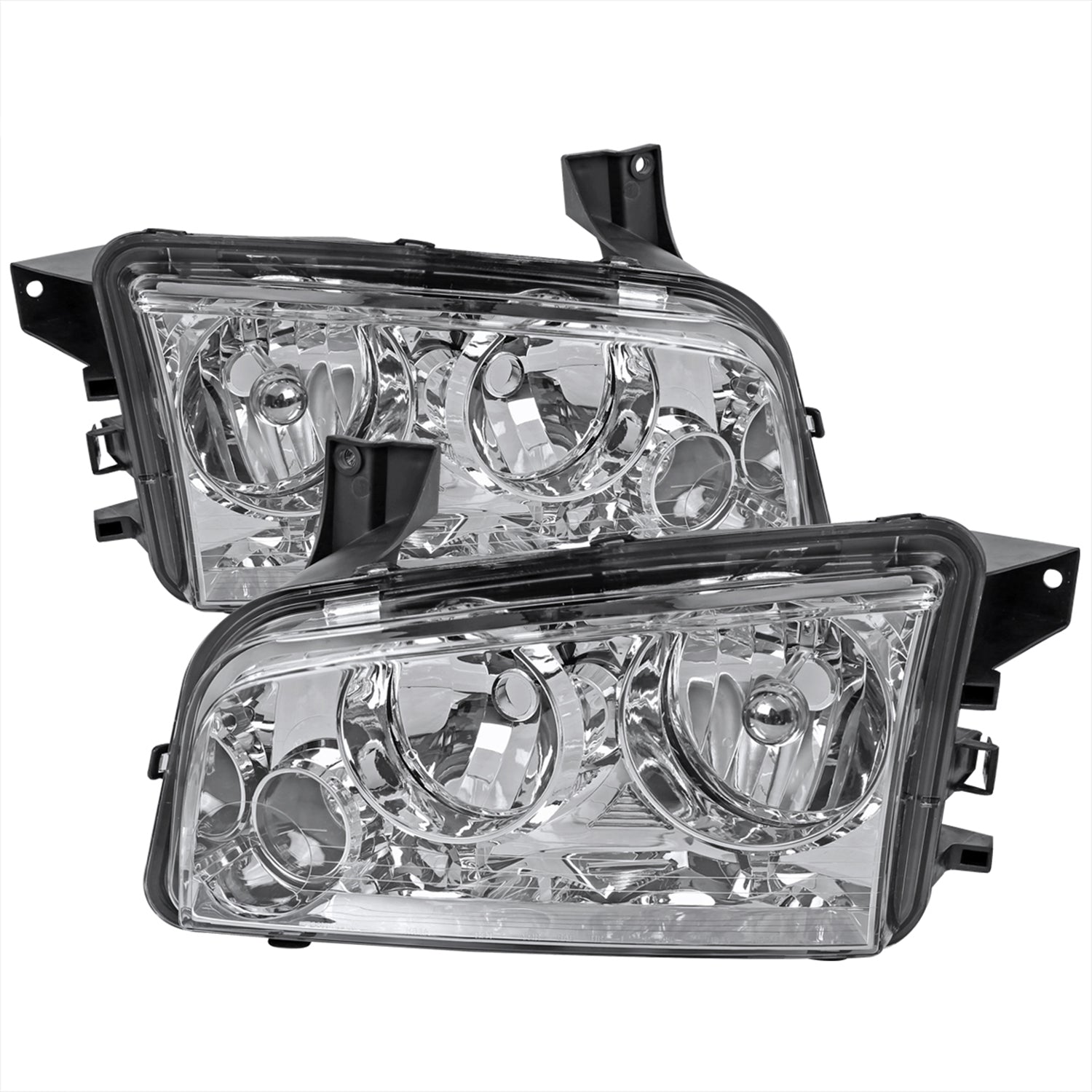 2006-2010 Dodge Charger Factory Style Headlights Chrome Housing/Clear Lens