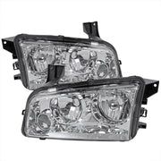 2006-2010 Dodge Charger Factory Style Headlights Chrome Housing/Clear Lens
