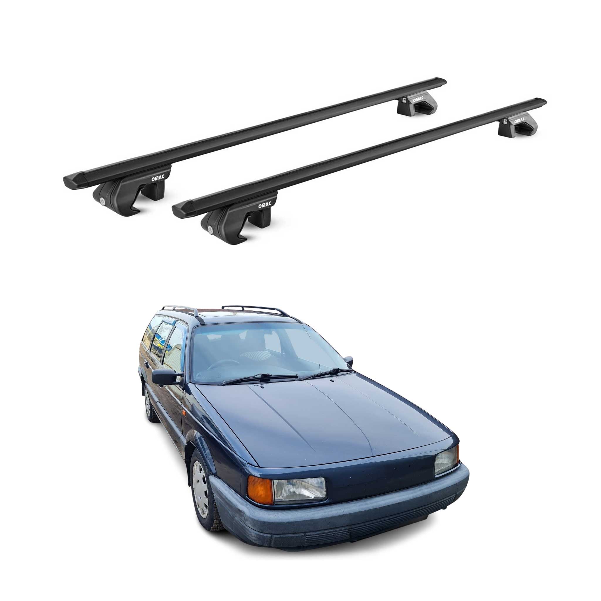 Roof Rack Cross Bars Luggage Carrier for VW Passat B2 B3 B4 Wagon 1980-97 Black