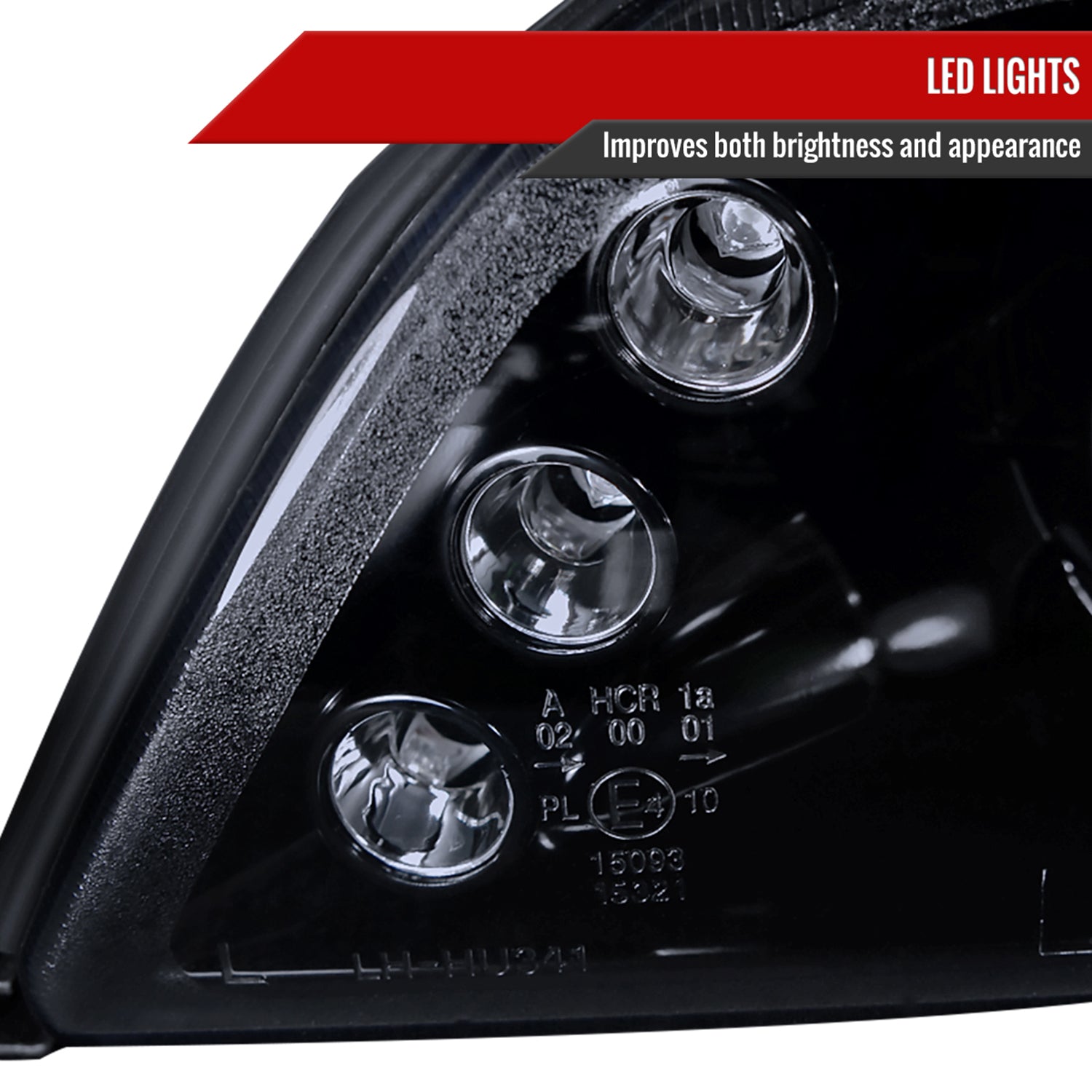 1996-2003 BMW E39 5 Series Dual Halo Projector Headlights Glossy Black/Smoke
