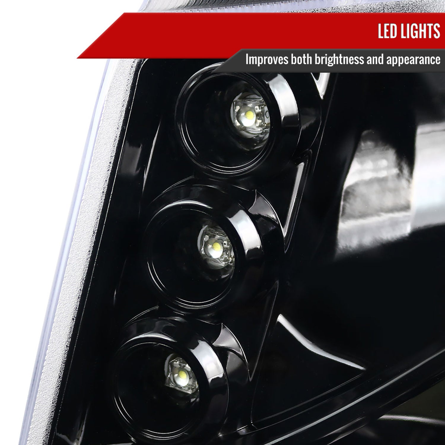 2007-2013 Chevy Avalanche/ 07-2014 Tahoe Suburban Dual Halo Headlights Jet Black