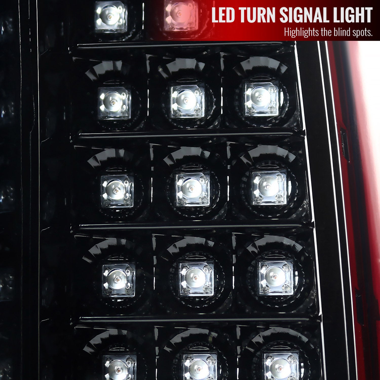 2014-2018 GMC Sierra 1500/2500HD/3500HD LED Tail Lights Jet Black/Clear Lens