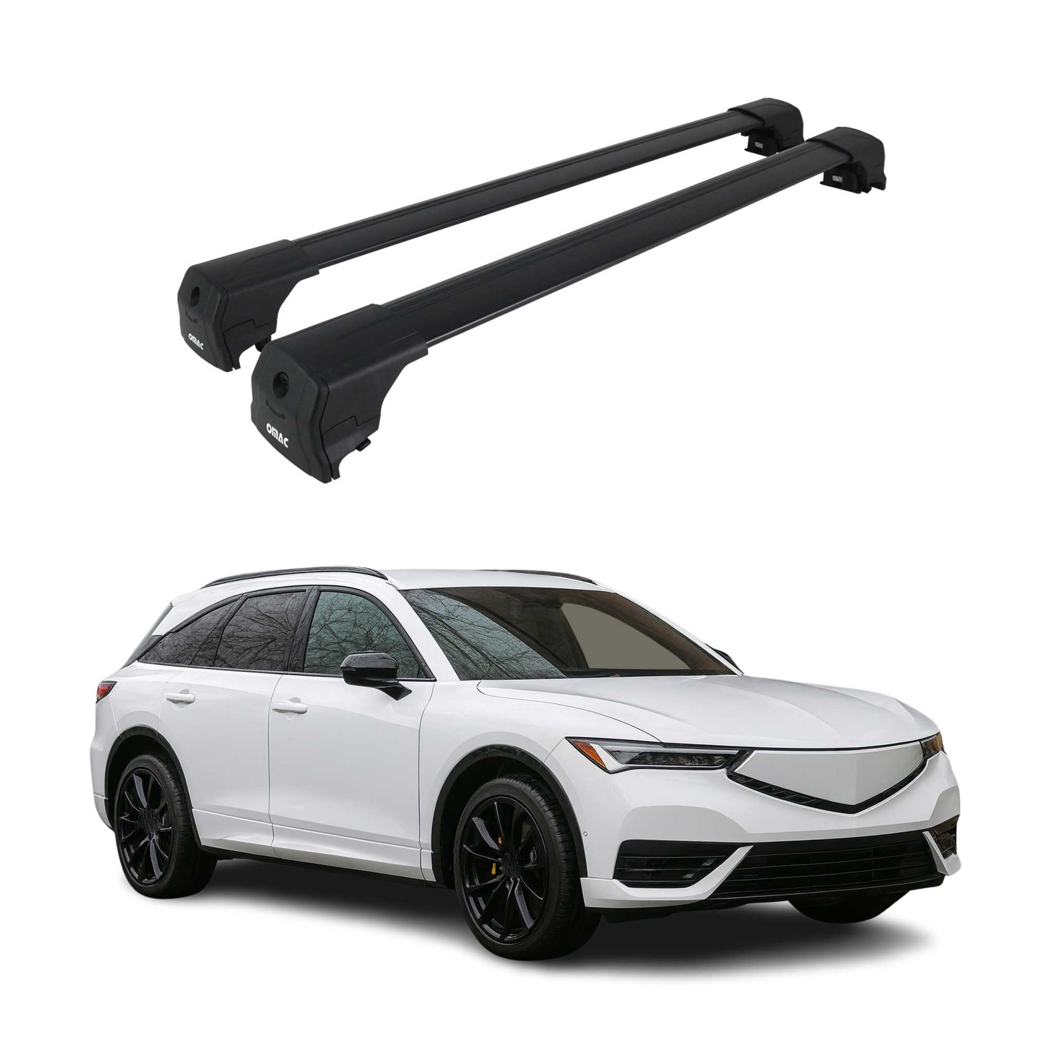 2024-2025 Acura ZDX Roof Rack Cross Bars Luggage Carrier Alu Black 2Pcs