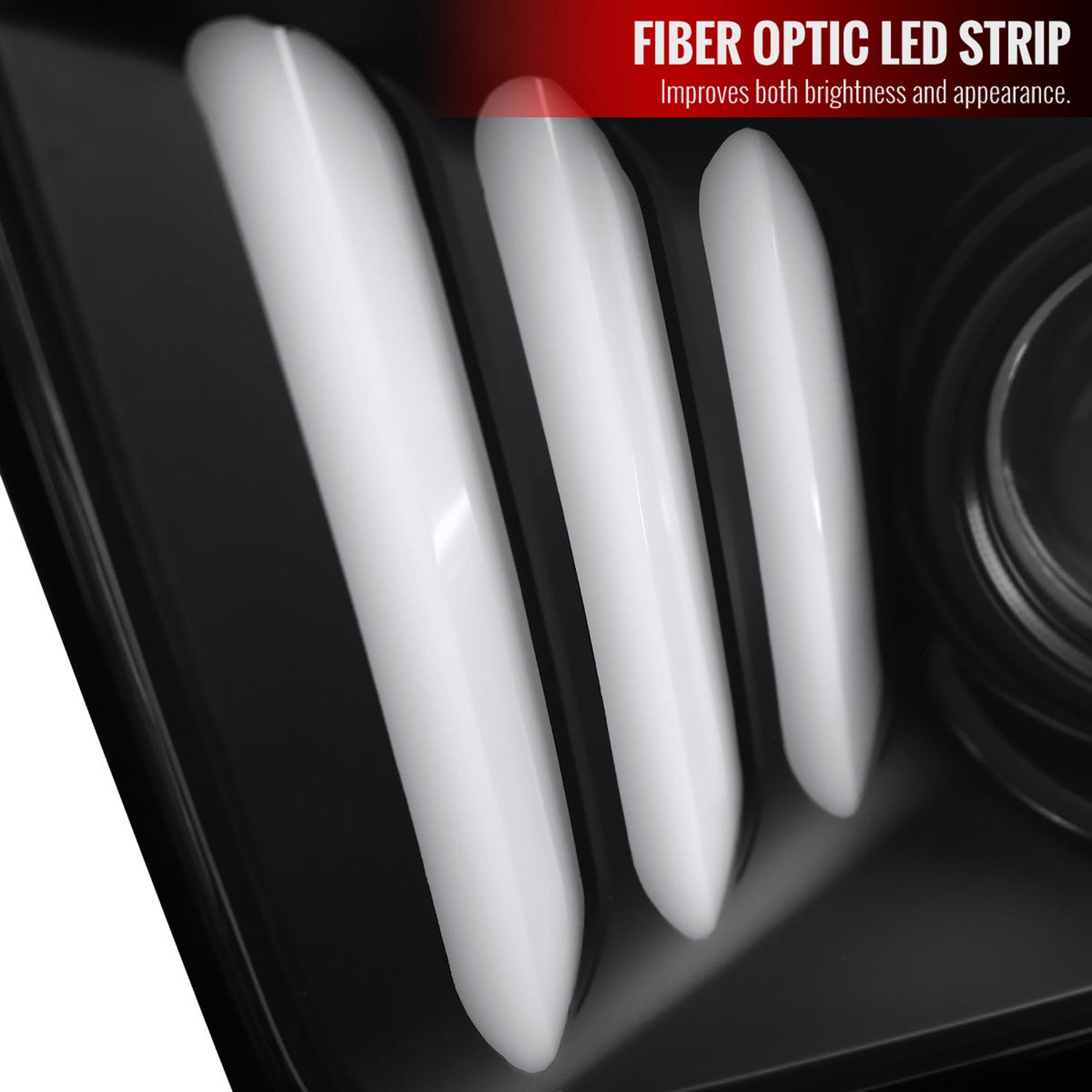 2005-2009 Ford Mustang LED Bar Projector Headlights Matte Black/Clear Lens