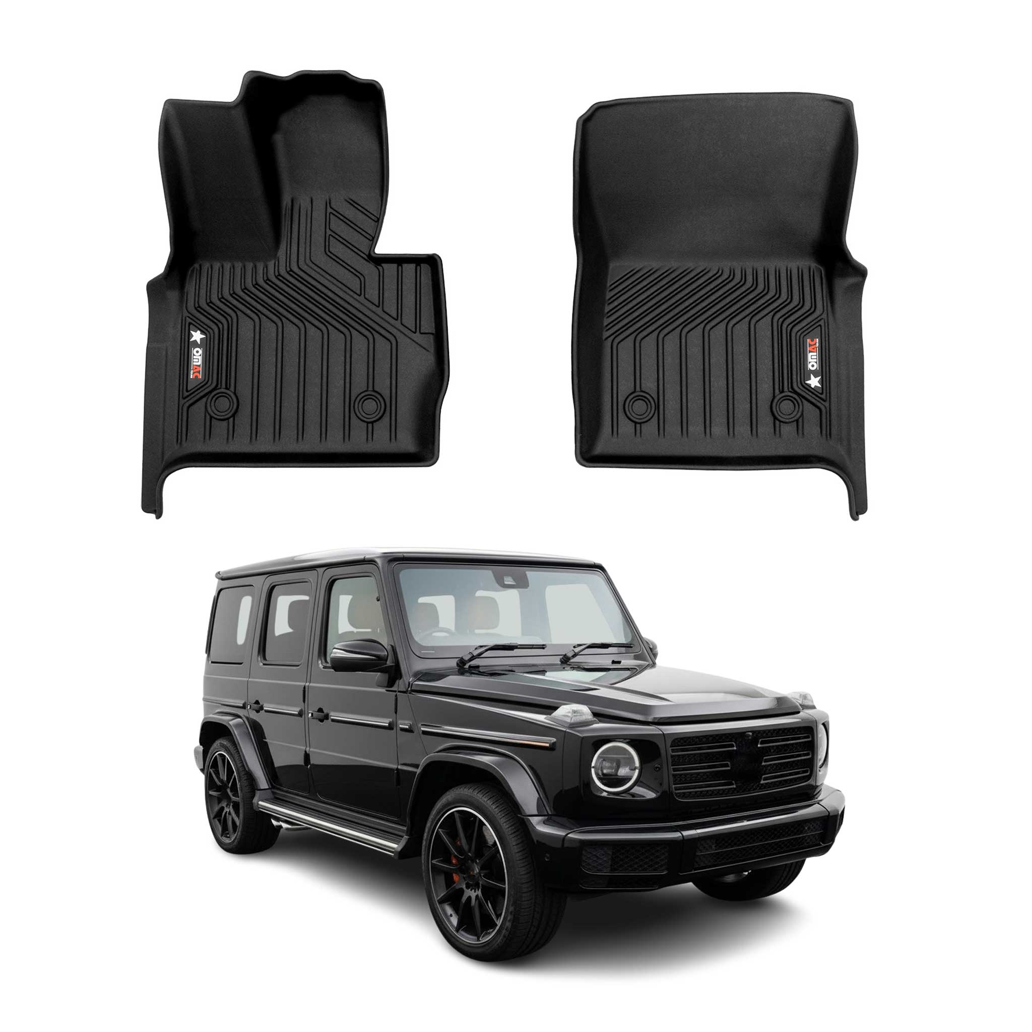 2019-2023 Mercedes G Class W463 Premium Floor Mats Liners First Row Black