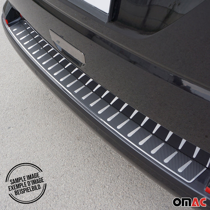 Rear Bumper Sill Cover Guard for Mercedes Metris 2016-2024 Steel Carbon Foiled